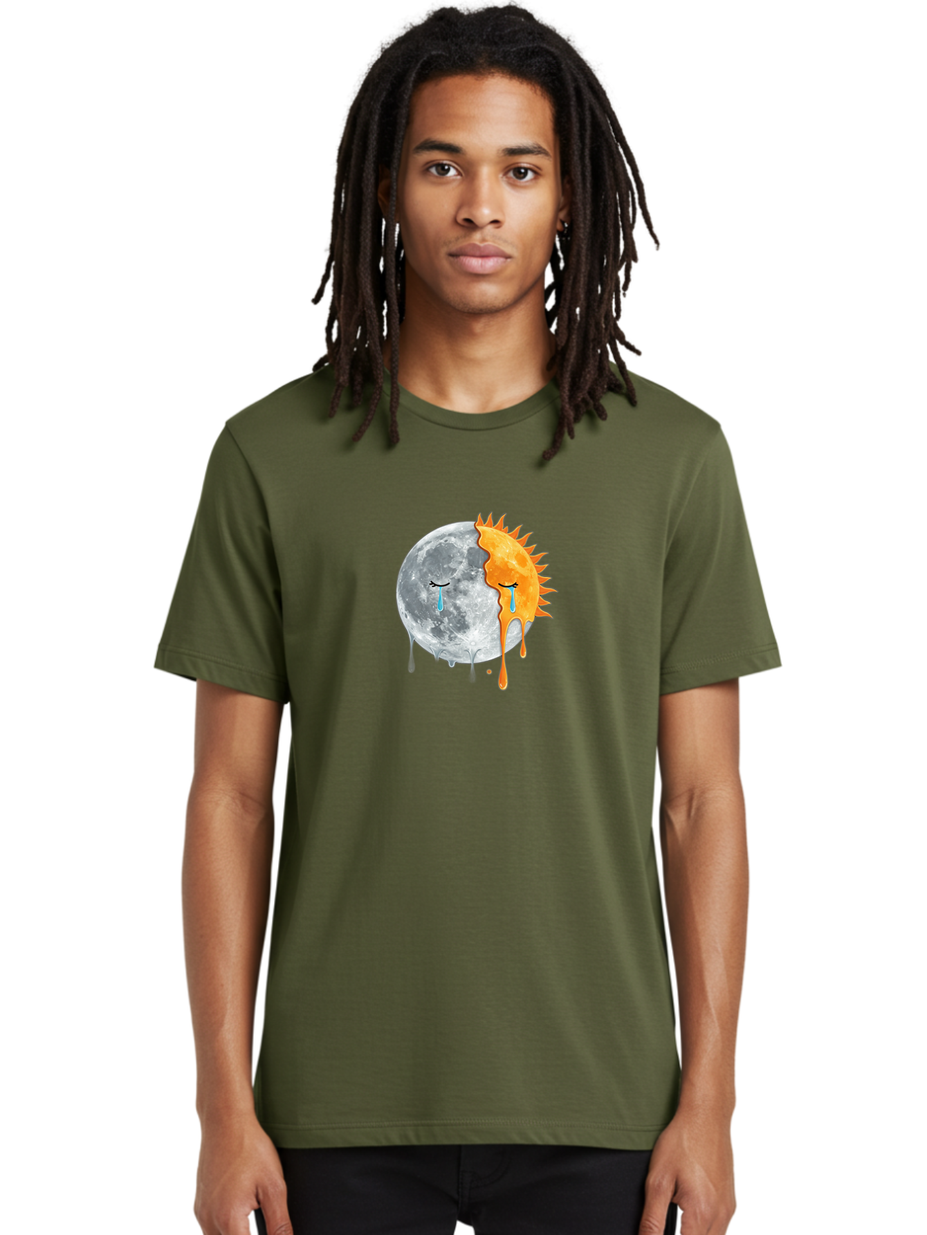 Crying-Sun-And-Moon-1 Men'S Graphic Tee, 100% Cotton, Comfortable Casual Summer Wear, Machine Washable, Vintage Camera, Old Camera, Antique Camera, Black Camera, Classic Photography, Photography Equipment, Nostalgic Device, Film Camera, Bak363