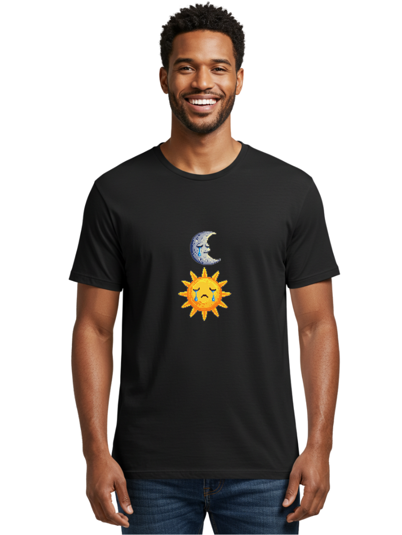 Crying-Sun-And-Moon Men'S Graphic Tee, 100% Cotton, Comfortable Casual Summer Wear, Machine Washable, Vintage Camera, Old Camera, Antique Camera, Black Camera, Classic Photography, Photography Equipment, Nostalgic Device, Film Camera, Bak364