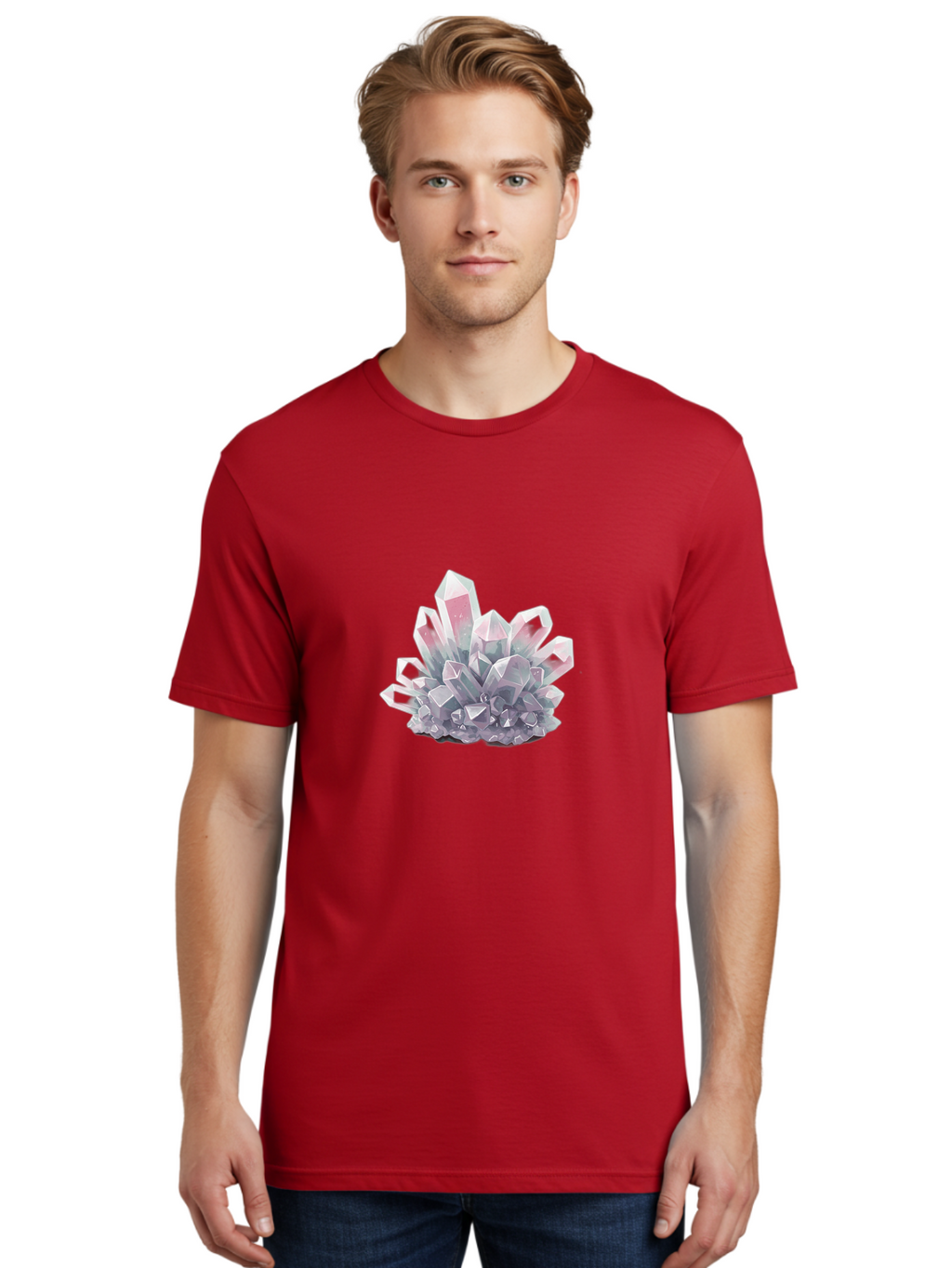 Crystal-Cluster-3 Men'S Graphic Tee, 100% Cotton, Comfortable Casual Summer Wear, Machine Washable, Vintage Camera, Old Camera, Antique Camera, Black Camera, Classic Photography, Photography Equipment, Nostalgic Device, Film Camera, Camera Art Bak367