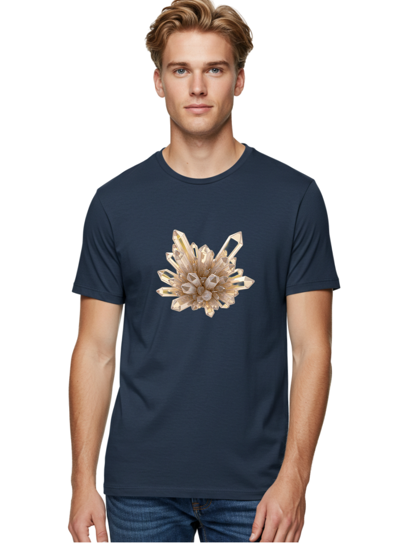 Crystal-Cluster-4 Men'S Graphic Tee, 100% Cotton, Comfortable Casual Summer Wear, Machine Washable, Vintage Camera, Old Camera, Antique Camera, Black Camera, Classic Photography, Photography Equipment, Nostalgic Device, Film Camera, Camera Art Bak368