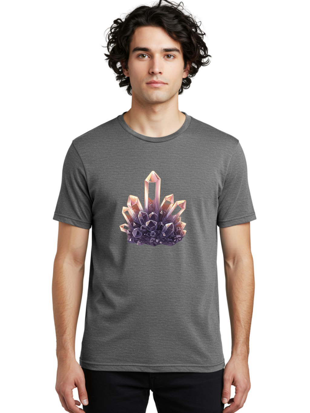 Crystal-Cluster-6 Men'S Graphic Tee, 100% Cotton, Comfortable Casual Summer Wear, Machine Washable, Vintage Camera, Old Camera, Antique Camera, Black Camera, Classic Photography, Photography Equipment, Nostalgic Device, Film Camera, Camera Art Bak370