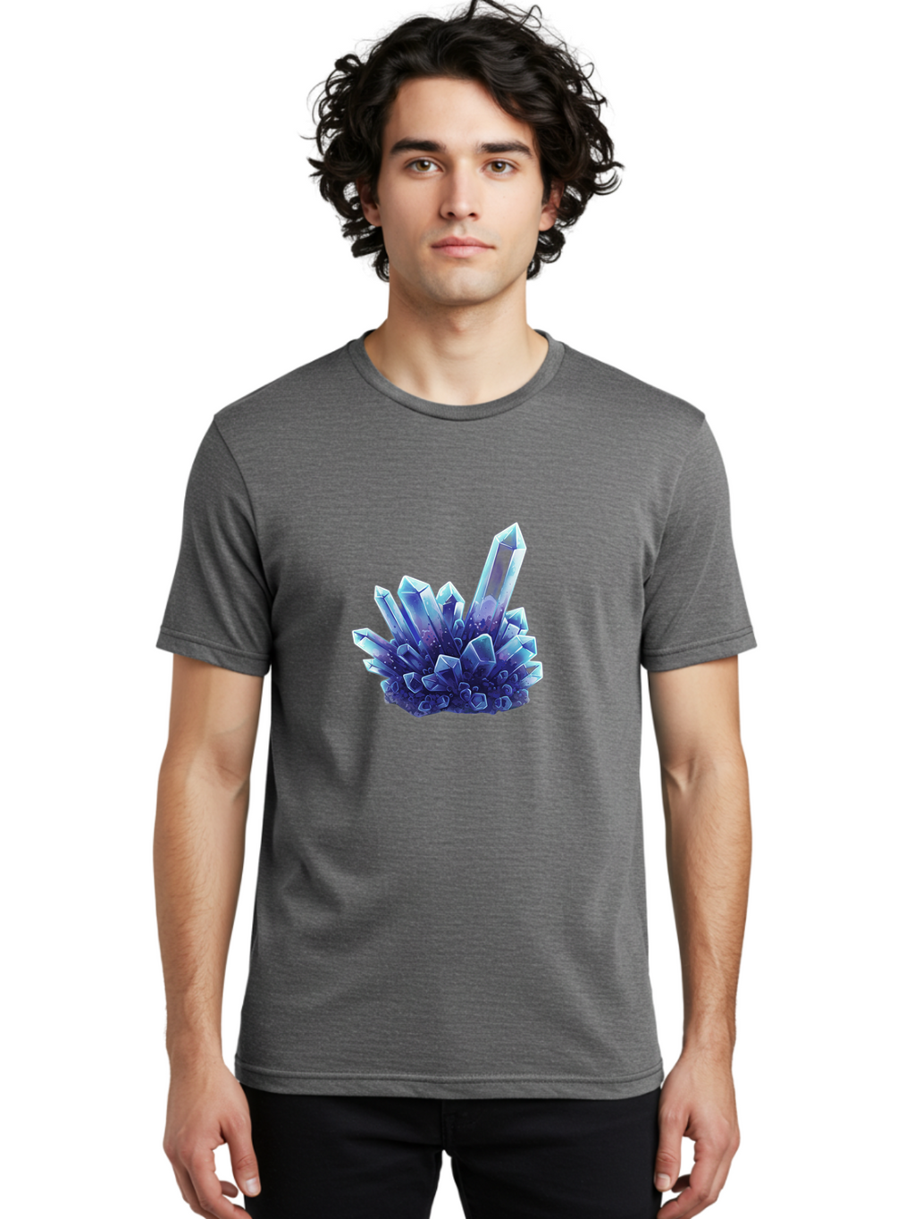 Crystal-Cluster-7 Men'S Graphic Tee, 100% Cotton, Comfortable Casual Summer Wear, Machine Washable, Vintage Camera, Old Camera, Antique Camera, Black Camera, Classic Photography, Photography Equipment, Nostalgic Device, Film Camera, Camera Art Bak371