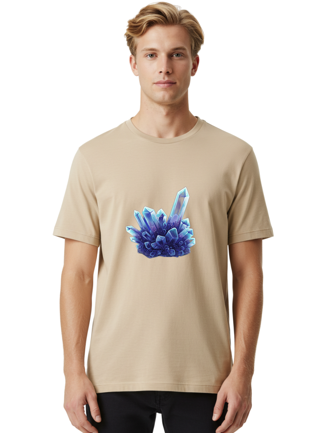 Crystal-Cluster-7 Men'S Graphic Tee, 100% Cotton, Comfortable Casual Summer Wear, Machine Washable, Vintage Camera, Old Camera, Antique Camera, Black Camera, Classic Photography, Photography Equipment, Nostalgic Device, Film Camera, Camera Art Bak371