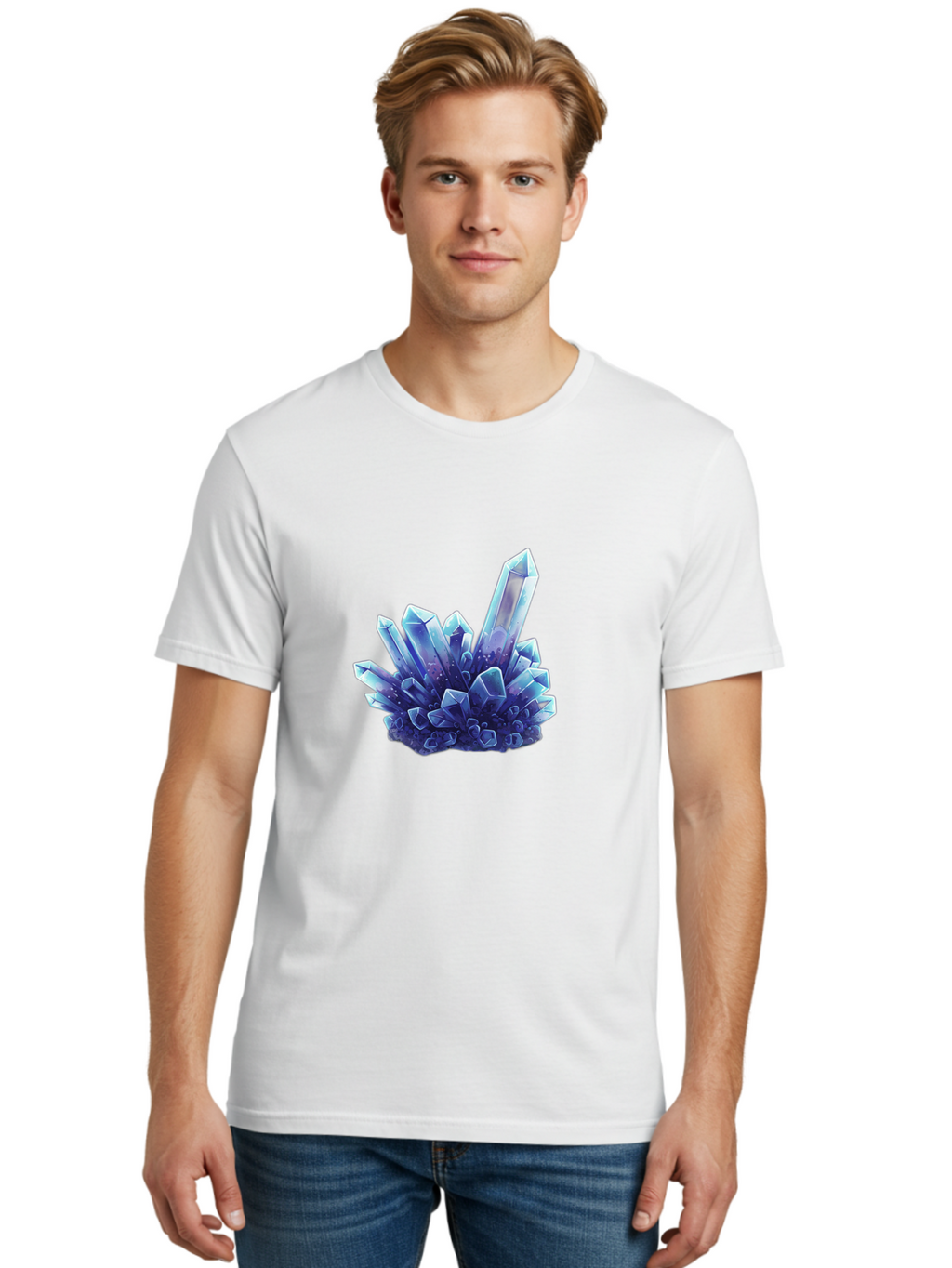 Crystal-Cluster-7 Men'S Graphic Tee, 100% Cotton, Comfortable Casual Summer Wear, Machine Washable, Vintage Camera, Old Camera, Antique Camera, Black Camera, Classic Photography, Photography Equipment, Nostalgic Device, Film Camera, Camera Art Bak371