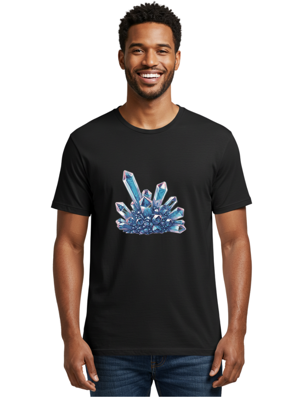 Crystal-Cluster-8 Men'S Graphic Tee, 100% Cotton, Comfortable Casual Summer Wear, Machine Washable, Vintage Camera, Old Camera, Antique Camera, Black Camera, Classic Photography, Photography Equipment, Nostalgic Device, Film Camera, Camera Art Bak372