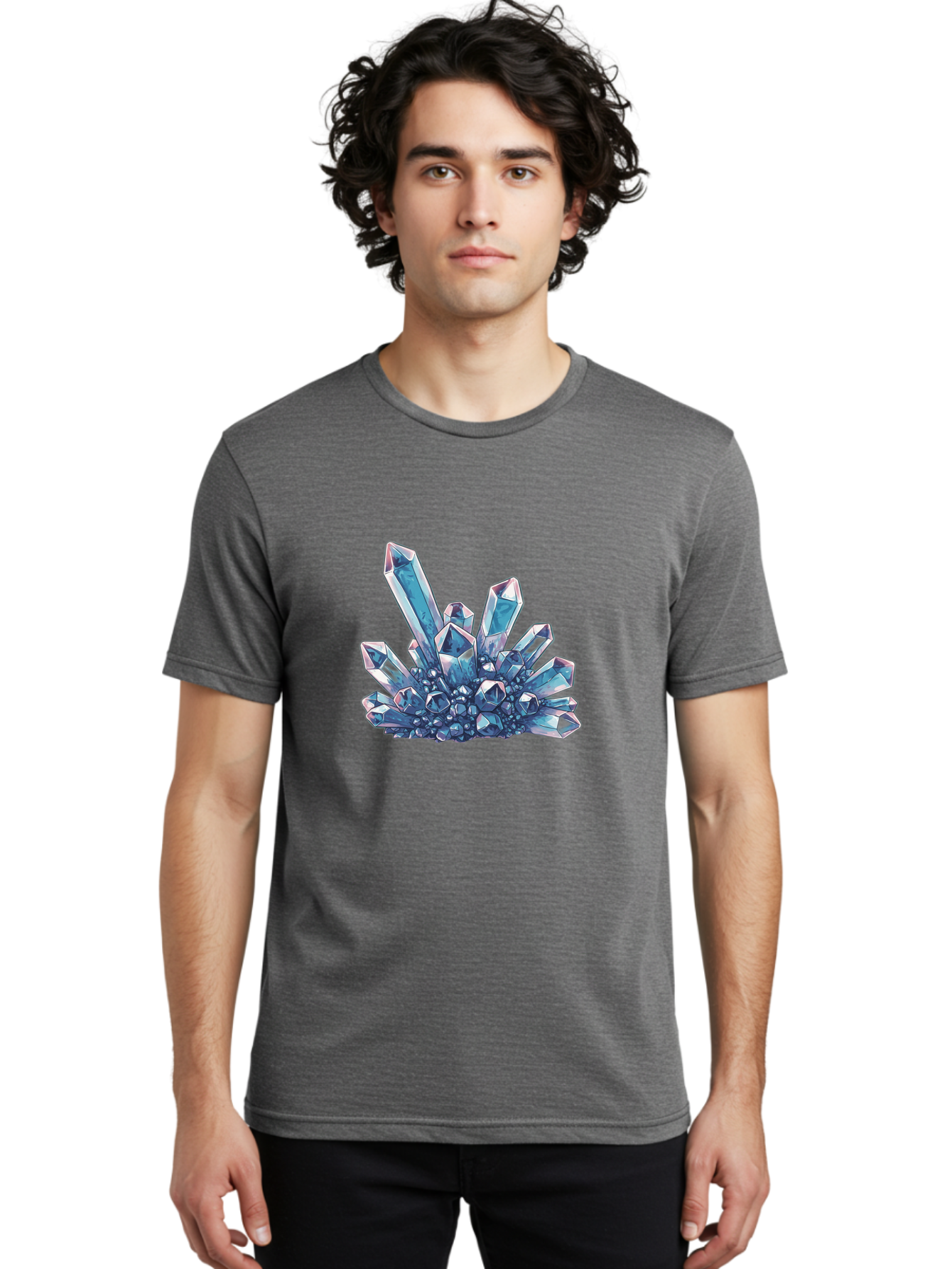 Crystal-Cluster-8 Men'S Graphic Tee, 100% Cotton, Comfortable Casual Summer Wear, Machine Washable, Vintage Camera, Old Camera, Antique Camera, Black Camera, Classic Photography, Photography Equipment, Nostalgic Device, Film Camera, Camera Art Bak372