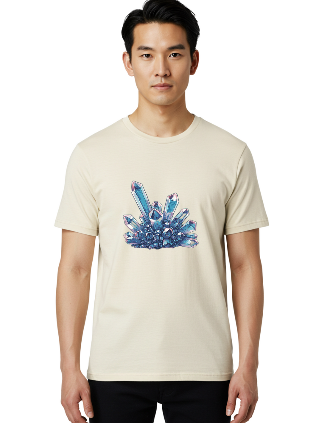 Crystal-Cluster-8 Men'S Graphic Tee, 100% Cotton, Comfortable Casual Summer Wear, Machine Washable, Vintage Camera, Old Camera, Antique Camera, Black Camera, Classic Photography, Photography Equipment, Nostalgic Device, Film Camera, Camera Art Bak372