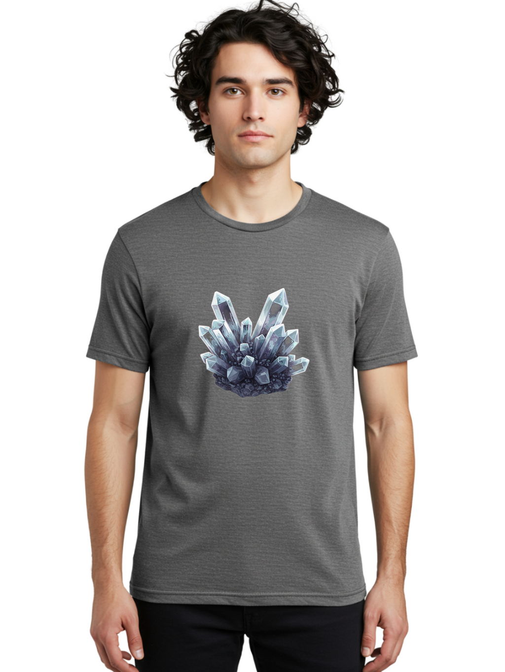 Crystal-Cluster-9 Men'S Graphic Tee, 100% Cotton, Comfortable Casual Summer Wear, Machine Washable, Vintage Camera, Old Camera, Antique Camera, Black Camera, Classic Photography, Photography Equipment, Nostalgic Device, Film Camera, Camera Art Bak373