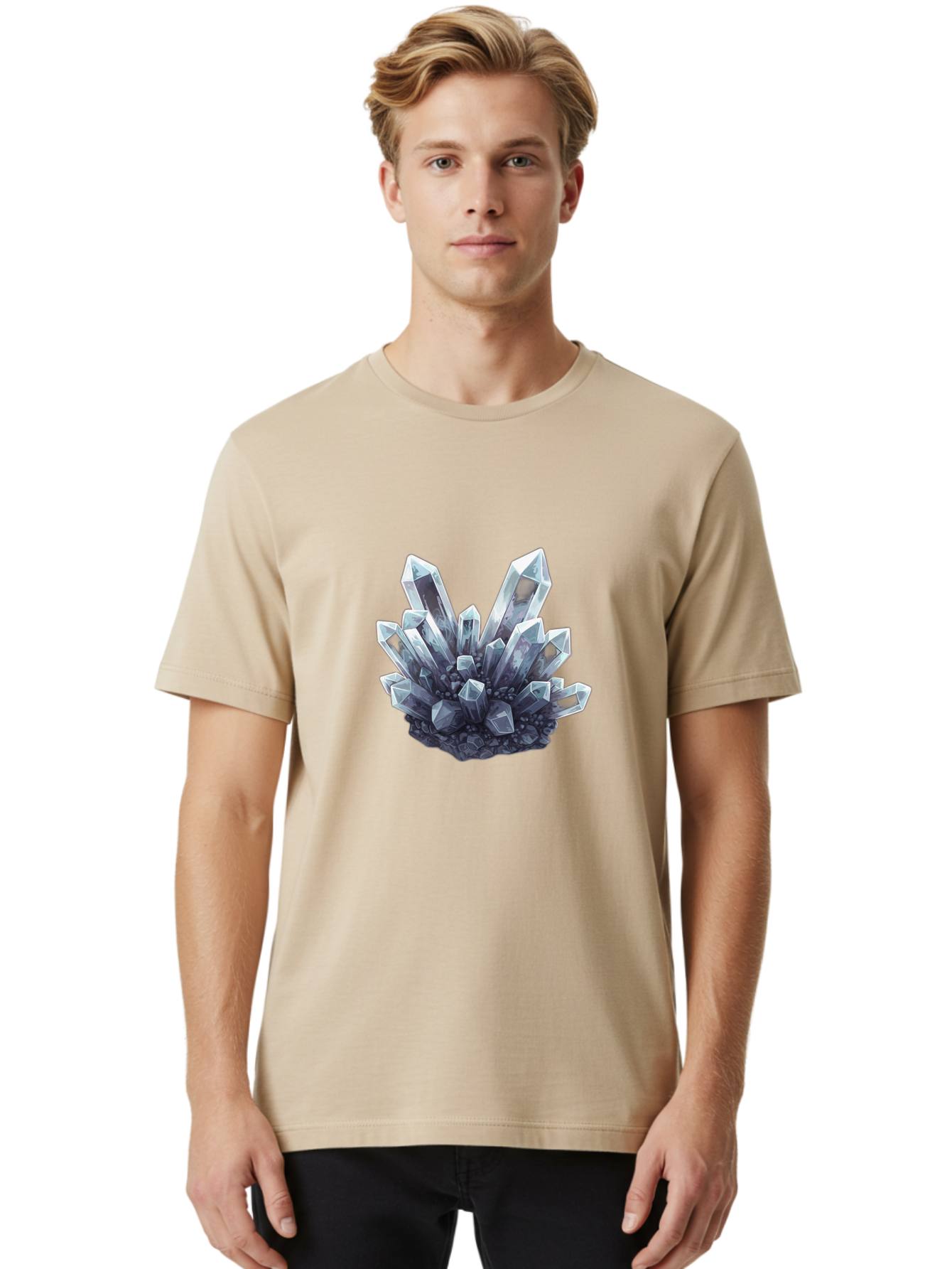 Crystal-Cluster-9 Men'S Graphic Tee, 100% Cotton, Comfortable Casual Summer Wear, Machine Washable, Vintage Camera, Old Camera, Antique Camera, Black Camera, Classic Photography, Photography Equipment, Nostalgic Device, Film Camera, Camera Art Bak373