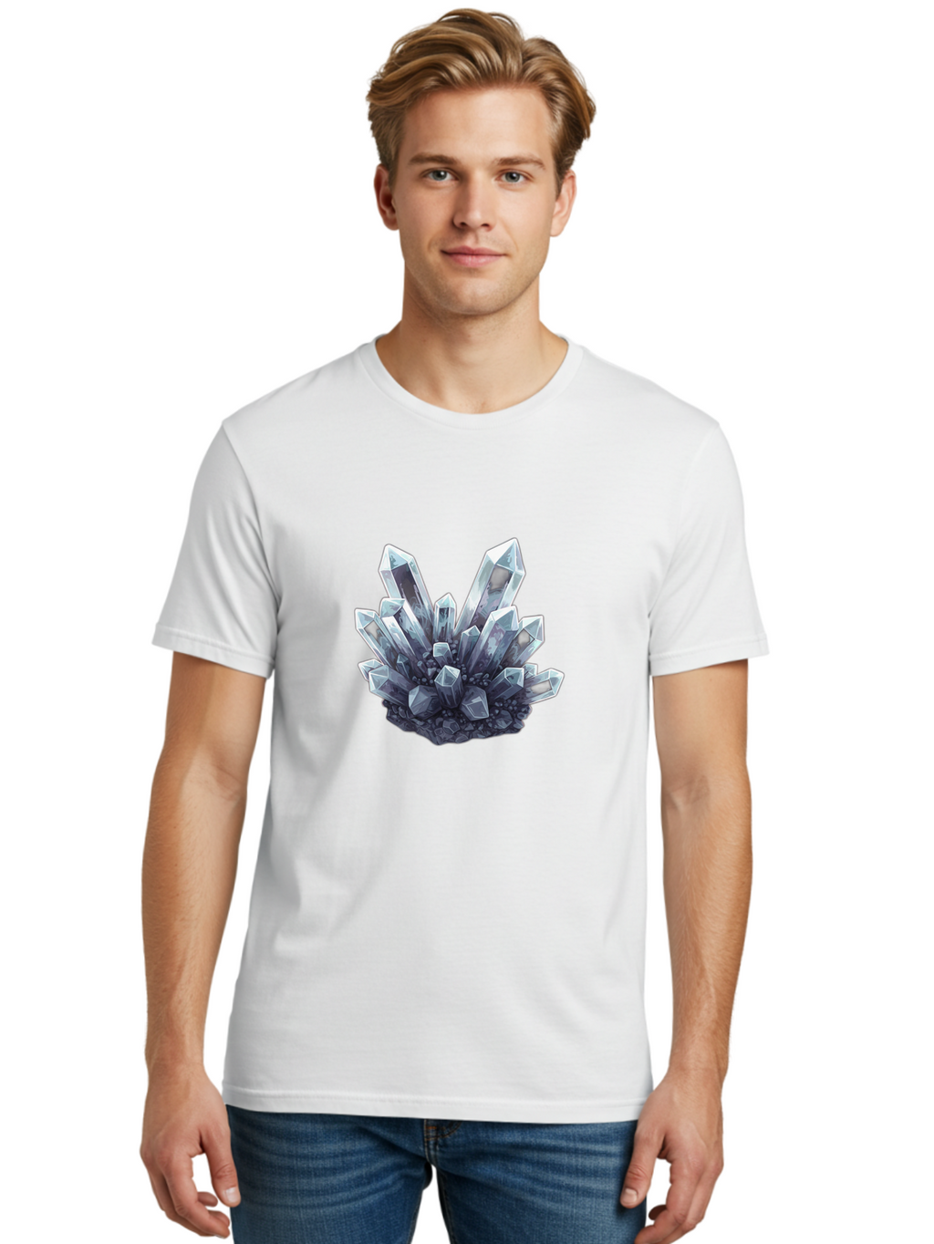 Crystal-Cluster-9 Men'S Graphic Tee, 100% Cotton, Comfortable Casual Summer Wear, Machine Washable, Vintage Camera, Old Camera, Antique Camera, Black Camera, Classic Photography, Photography Equipment, Nostalgic Device, Film Camera, Camera Art Bak373