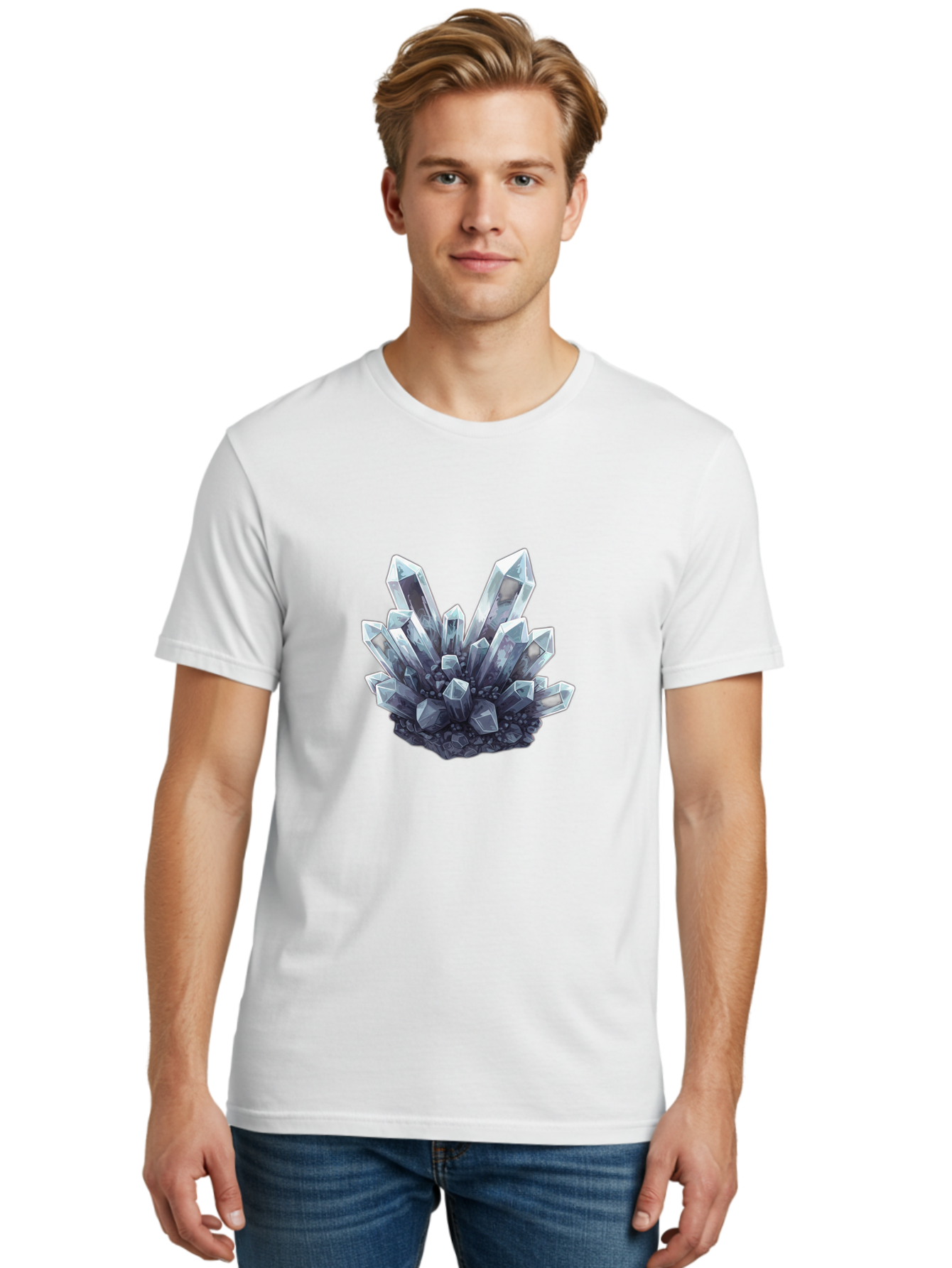 Crystal-Cluster-9 Men'S Graphic Tee, 100% Cotton, Comfortable Casual Summer Wear, Machine Washable, Vintage Camera, Old Camera, Antique Camera, Black Camera, Classic Photography, Photography Equipment, Nostalgic Device, Film Camera, Camera Art Bak373