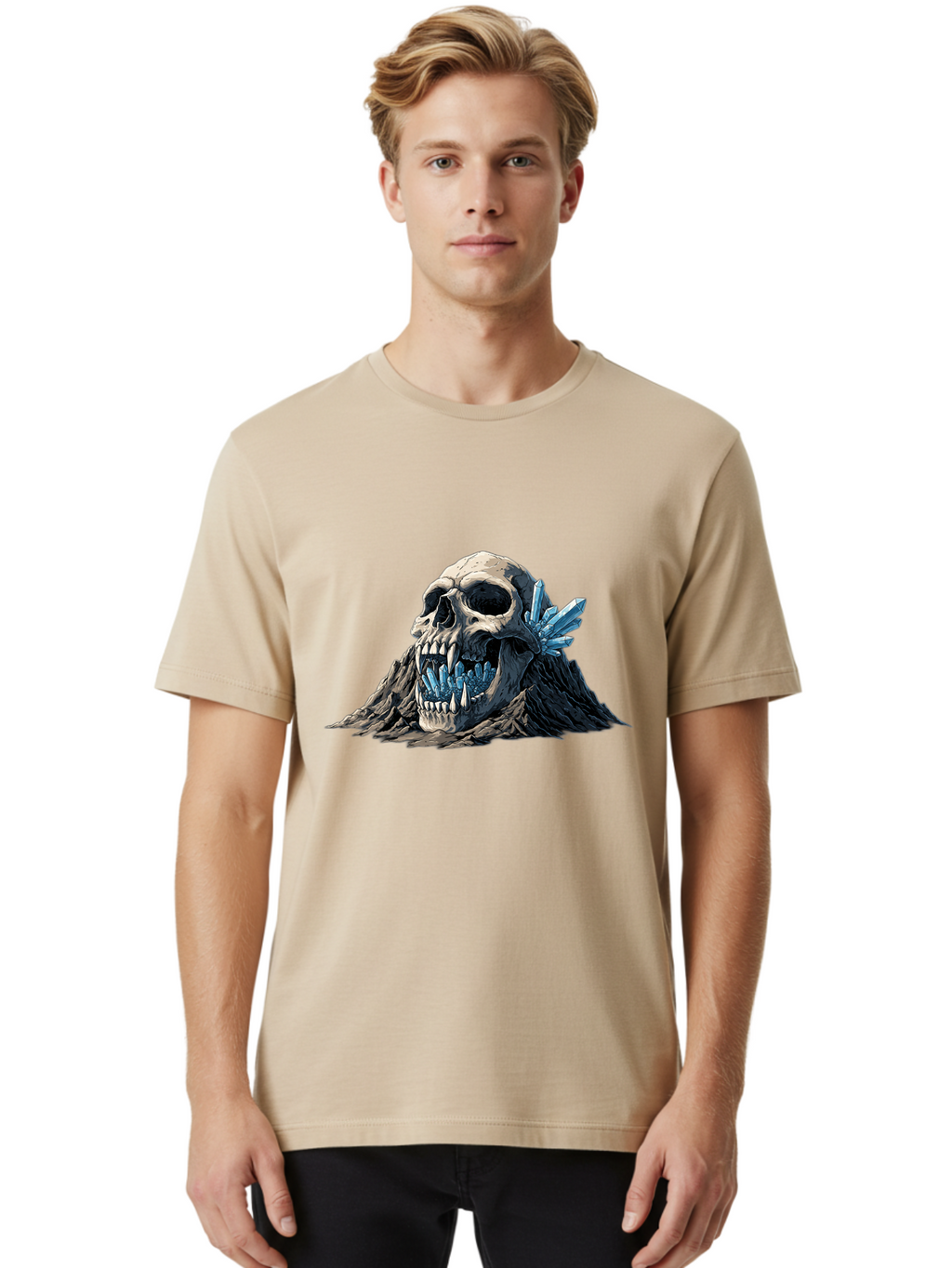 Crystal-Skull Men'S Graphic Tee, 100% Cotton, Comfortable Casual Summer Wear, Machine Washable, Vintage Camera, Old Camera, Antique Camera, Black Camera, Classic Photography, Photography Equipment, Nostalgic Device, Film Camera, Camera Art Bak376