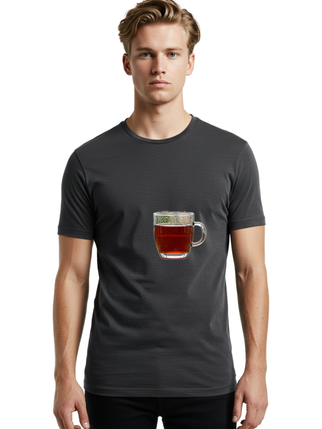 Cup-Of-Tea Men'S Graphic Tee, 100% Cotton, Comfortable Casual Summer Wear, Machine Washable, Vintage Camera, Old Camera, Antique Camera, Black Camera, Classic Photography, Photography Equipment, Nostalgic Device, Film Camera, Camera Art Bak379