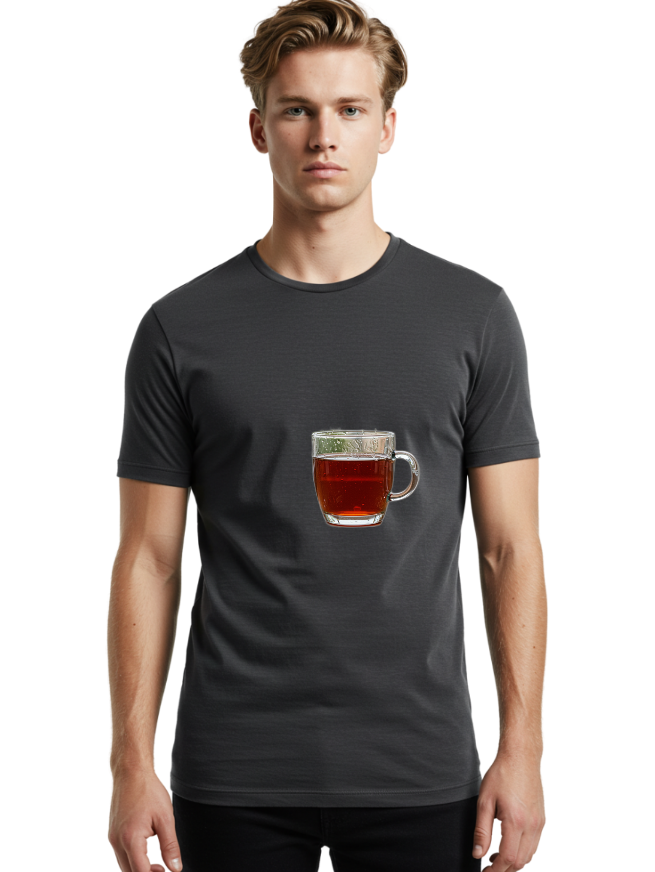 Cup-Of-Tea Men'S Graphic Tee, 100% Cotton, Comfortable Casual Summer Wear, Machine Washable, Vintage Camera, Old Camera, Antique Camera, Black Camera, Classic Photography, Photography Equipment, Nostalgic Device, Film Camera, Camera Art Bak379