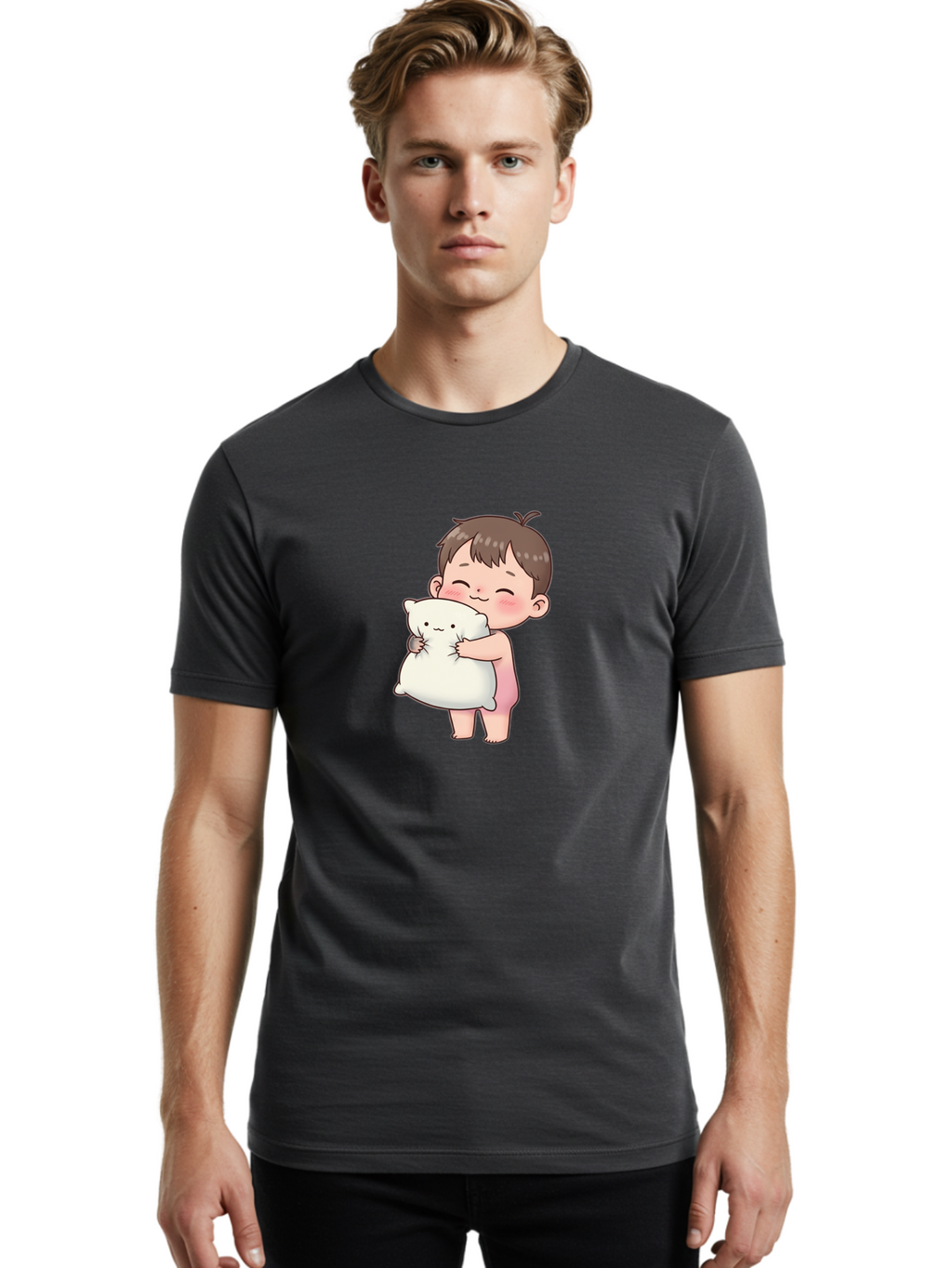 Cute-Boy-Hugging-Cat Men'S Graphic Tee, 100% Cotton, Comfortable Casual Summer Wear, Machine Washable, Vintage Camera, Old Camera, Antique Camera, Black Camera, Classic Photography, Photography Equipment, Nostalgic Device, Film Camera, Bak381