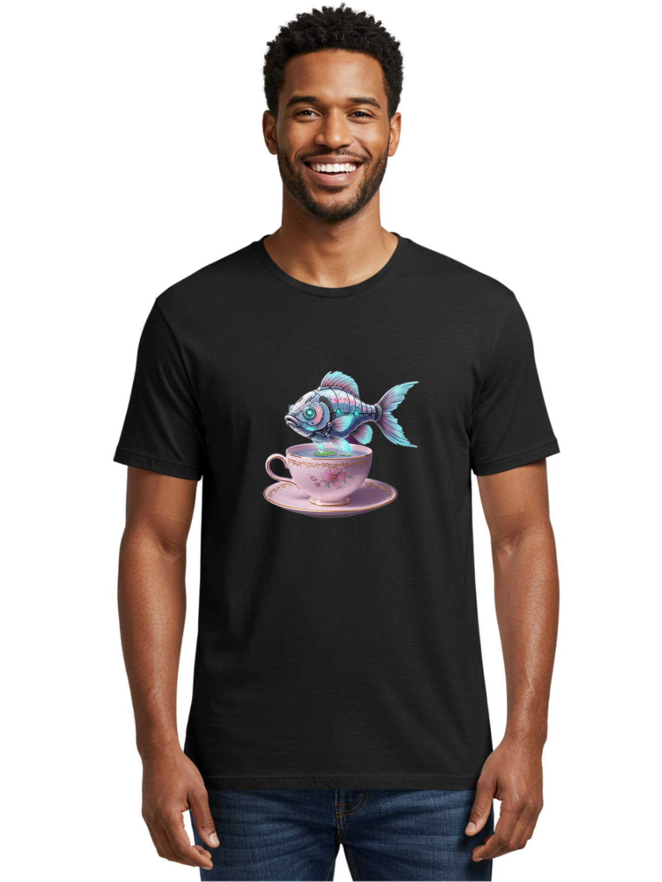 Cyber-Fish Men'S Graphic Tee, 100% Cotton, Comfortable Casual Summer Wear, Machine Washable, Vintage Camera, Old Camera, Antique Camera, Black Camera, Classic Photography, Photography Equipment, Nostalgic Device, Film Camera, Camera Art Bak387