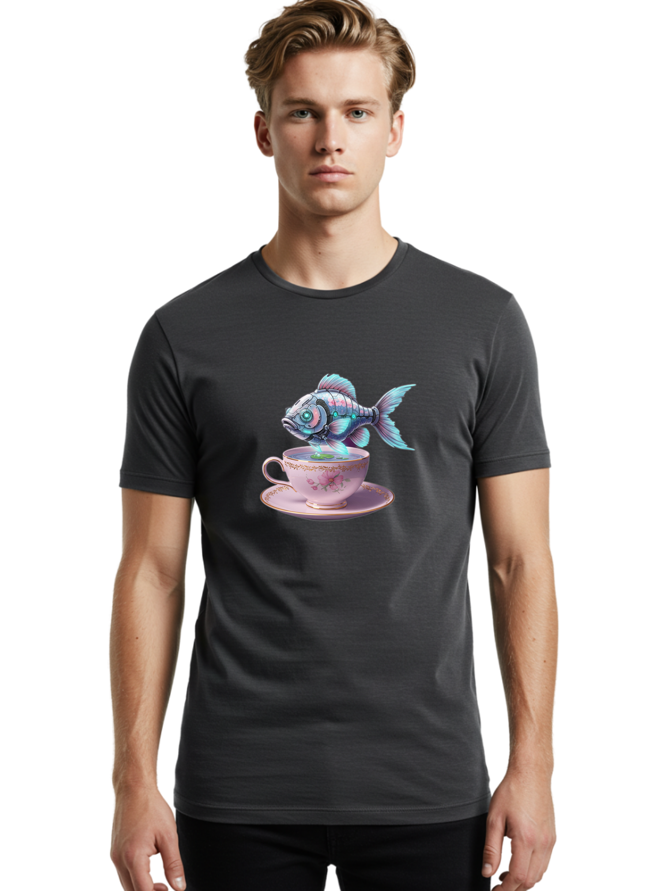 Cyber-Fish Men'S Graphic Tee, 100% Cotton, Comfortable Casual Summer Wear, Machine Washable, Vintage Camera, Old Camera, Antique Camera, Black Camera, Classic Photography, Photography Equipment, Nostalgic Device, Film Camera, Camera Art Bak387