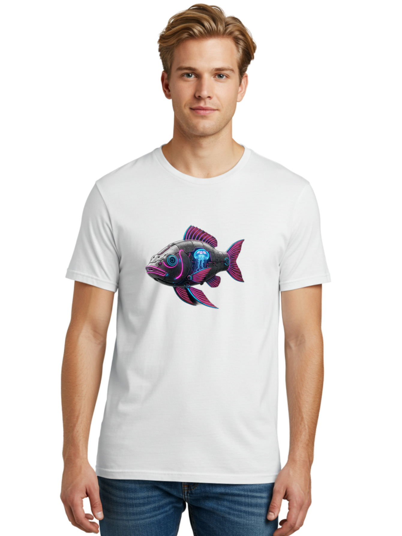 Cybernetic-Fish Men'S Graphic Tee, 100% Cotton, Comfortable Casual Summer Wear, Machine Washable, Vintage Camera, Old Camera, Antique Camera, Black Camera, Classic Photography, Photography Equipment, Nostalgic Device, Film Camera, Camera Art Bak389