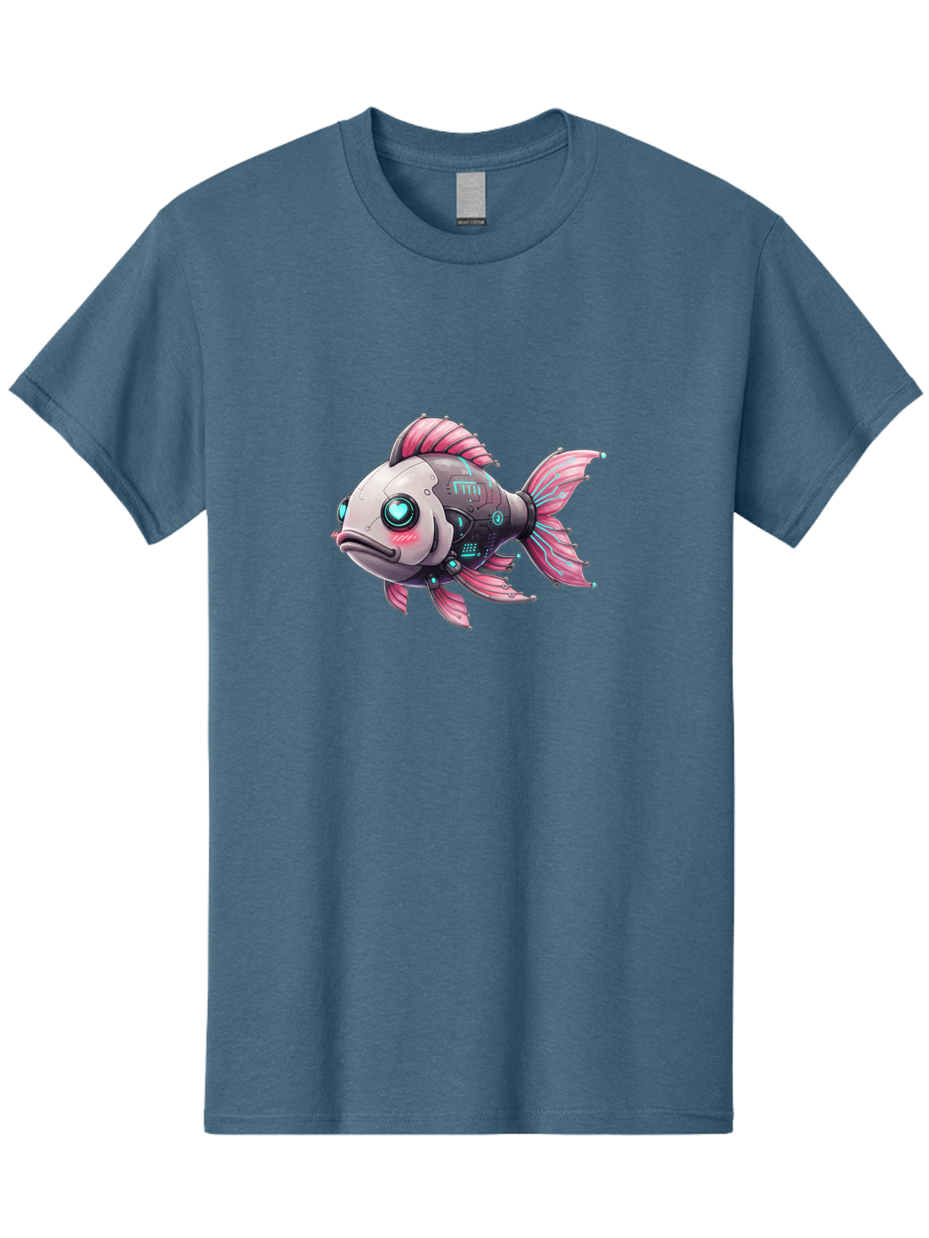 Cyborg-Fish-1 Men'S Graphic Tee, 100% Cotton, Comfortable Casual Summer Wear, Machine Washable, Vintage Camera, Old Camera, Antique Camera, Black Camera, Classic Photography, Photography Equipment, Nostalgic Device, Film Camera, Camera Art Bak390