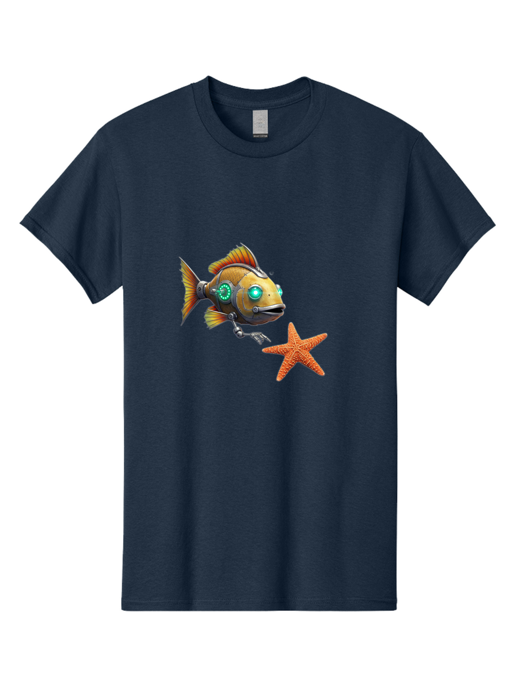 Cyborg-Fish-2 Men'S Graphic Tee, 100% Cotton, Comfortable Casual Summer Wear, Machine Washable, Vintage Camera, Old Camera, Antique Camera, Black Camera, Classic Photography, Photography Equipment, Nostalgic Device, Film Camera, Camera Art Bak391