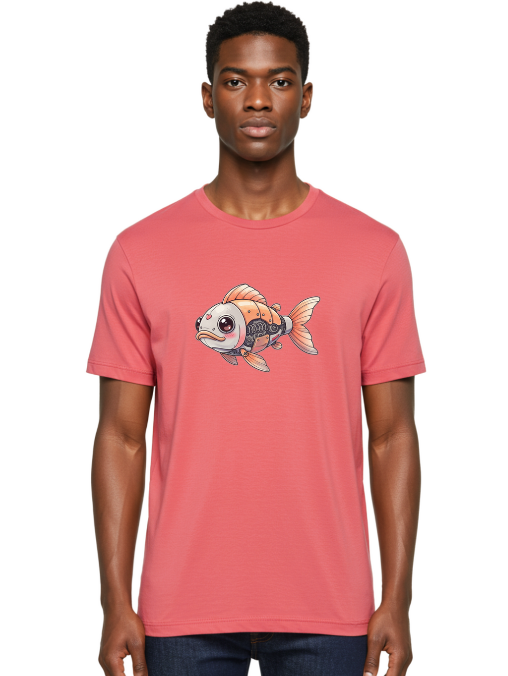Cyborg-Fish Men'S Graphic Tee, 100% Cotton, Comfortable Casual Summer Wear, Machine Washable, Vintage Camera, Old Camera, Antique Camera, Black Camera, Classic Photography, Photography Equipment, Nostalgic Device, Film Camera, Camera Art Bak392
