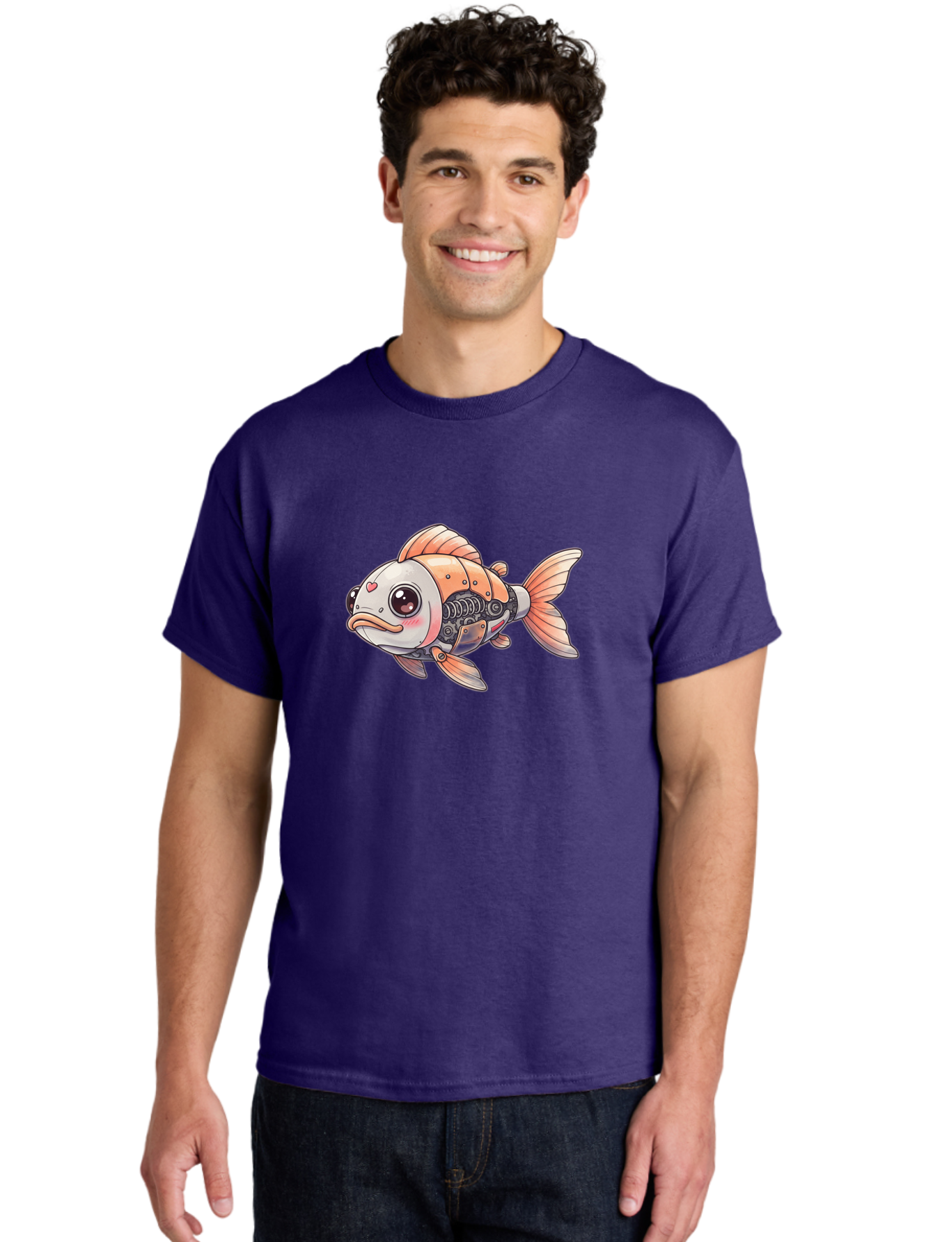 Cyborg-Fish Men'S Graphic Tee, 100% Cotton, Comfortable Casual Summer Wear, Machine Washable, Vintage Camera, Old Camera, Antique Camera, Black Camera, Classic Photography, Photography Equipment, Nostalgic Device, Film Camera, Camera Art Bak392