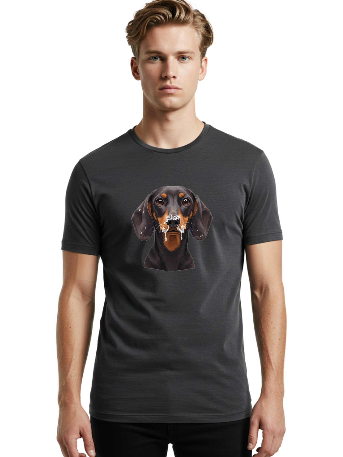 Dachshund Men'S Graphic Tee, 100% Cotton, Comfortable Casual Summer Wear, Machine Washable, Vintage Camera, Old Camera, Antique Camera, Black Camera, Classic Photography, Photography Equipment, Nostalgic Device, Film Camera, Camera Art Bak394