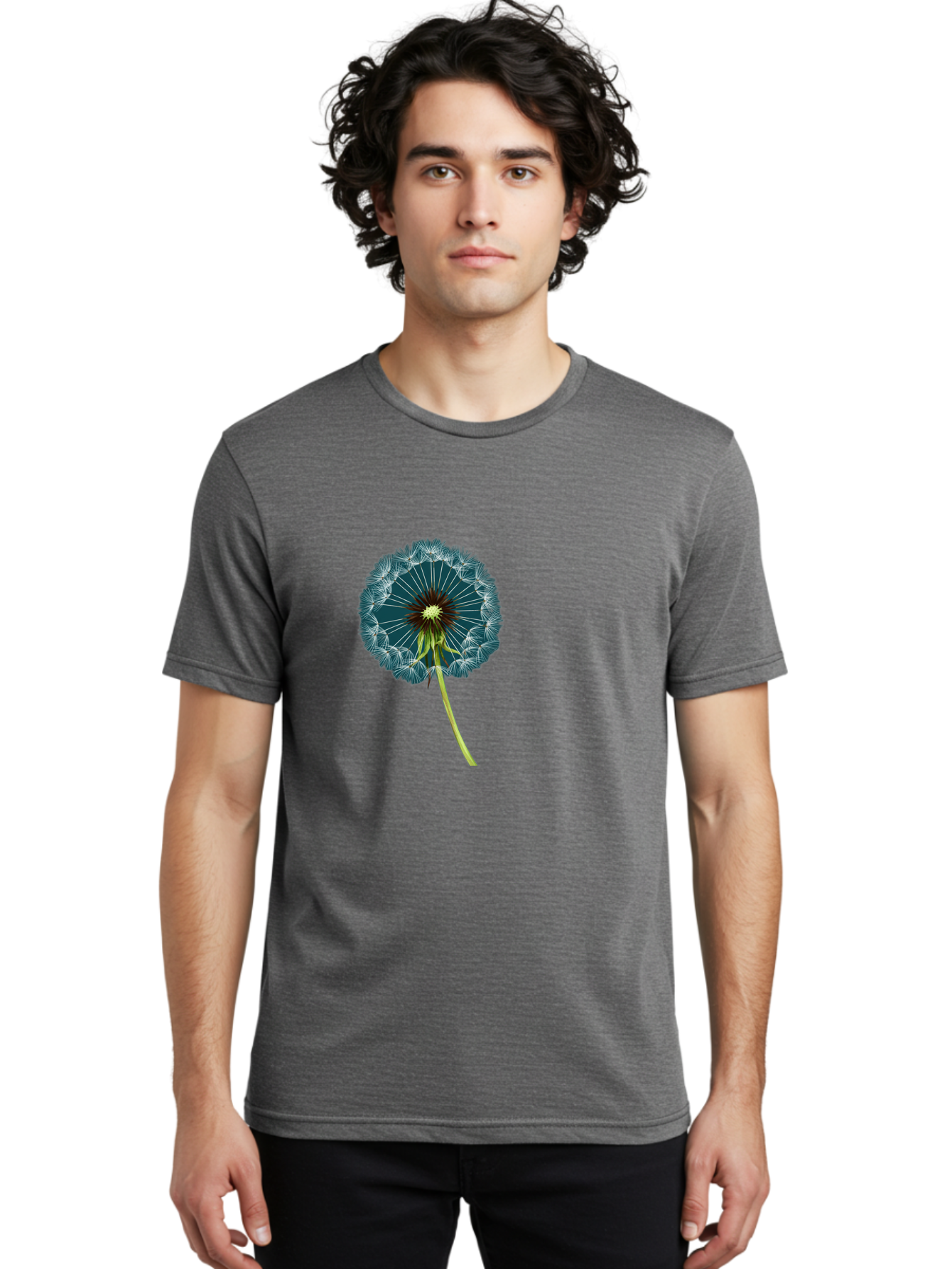 Dandelion-Seedhead-1 Men'S Graphic Tee, 100% Cotton, Comfortable Casual Summer Wear, Machine Washable, Vintage Camera, Old Camera, Antique Camera, Black Camera, Classic Photography, Photography Equipment, Nostalgic Device, Film Camera, Bak398