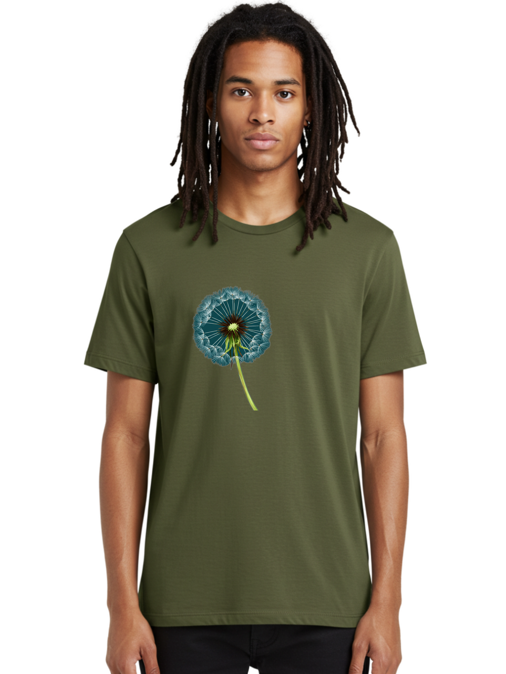 Dandelion-Seedhead-1 Men'S Graphic Tee, 100% Cotton, Comfortable Casual Summer Wear, Machine Washable, Vintage Camera, Old Camera, Antique Camera, Black Camera, Classic Photography, Photography Equipment, Nostalgic Device, Film Camera, Bak398