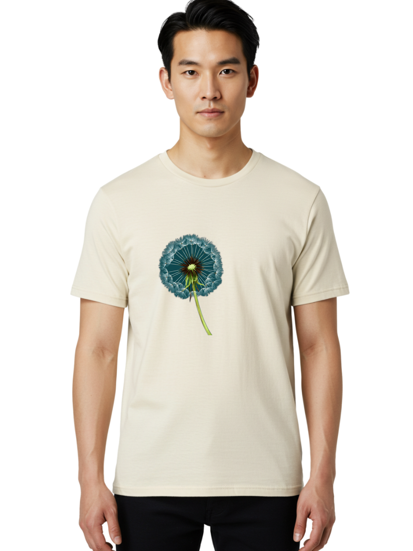 Dandelion-Seedhead-1 Men'S Graphic Tee, 100% Cotton, Comfortable Casual Summer Wear, Machine Washable, Vintage Camera, Old Camera, Antique Camera, Black Camera, Classic Photography, Photography Equipment, Nostalgic Device, Film Camera, Bak398