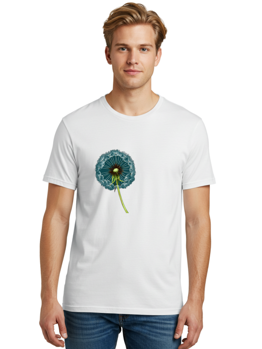 Dandelion-Seedhead-1 Men'S Graphic Tee, 100% Cotton, Comfortable Casual Summer Wear, Machine Washable, Vintage Camera, Old Camera, Antique Camera, Black Camera, Classic Photography, Photography Equipment, Nostalgic Device, Film Camera, Bak398