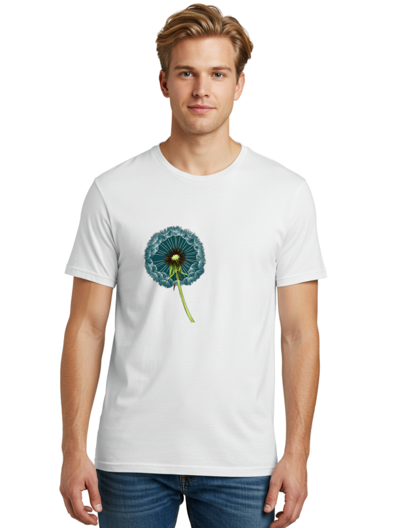 Dandelion-Seedhead-1 Men'S Graphic Tee, 100% Cotton, Comfortable Casual Summer Wear, Machine Washable, Vintage Camera, Old Camera, Antique Camera, Black Camera, Classic Photography, Photography Equipment, Nostalgic Device, Film Camera, Bak398