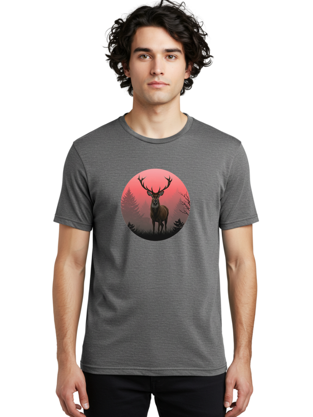 Deer-In-Forest Men'S Graphic Tee, 100% Cotton, Comfortable Casual Summer Wear, Machine Washable, Vintage Camera, Old Camera, Antique Camera, Black Camera, Classic Photography, Photography Equipment, Nostalgic Device, Film Camera, Camera Art Bak402