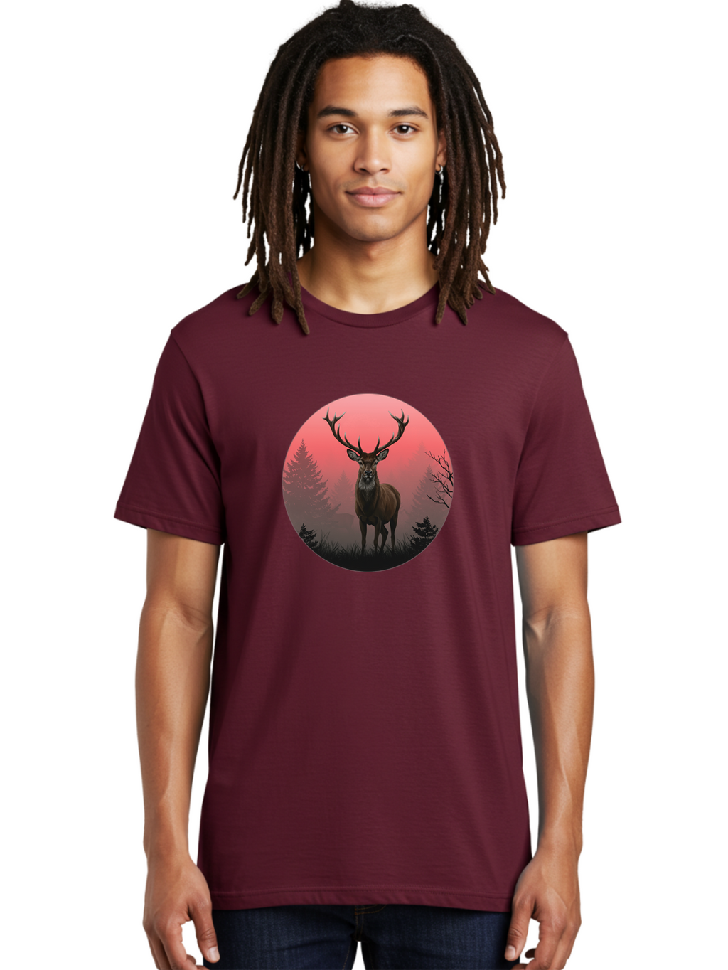 Deer-In-Forest Men'S Graphic Tee, 100% Cotton, Comfortable Casual Summer Wear, Machine Washable, Vintage Camera, Old Camera, Antique Camera, Black Camera, Classic Photography, Photography Equipment, Nostalgic Device, Film Camera, Camera Art Bak402