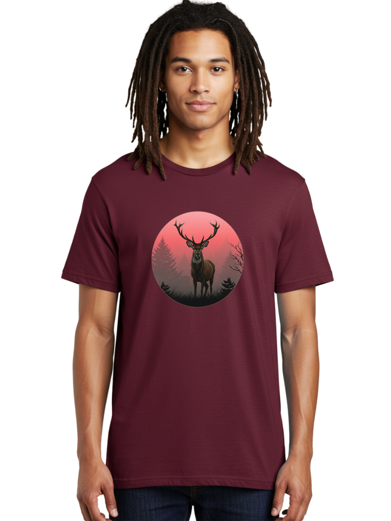 Deer-In-Forest Men'S Graphic Tee, 100% Cotton, Comfortable Casual Summer Wear, Machine Washable, Vintage Camera, Old Camera, Antique Camera, Black Camera, Classic Photography, Photography Equipment, Nostalgic Device, Film Camera, Camera Art Bak402