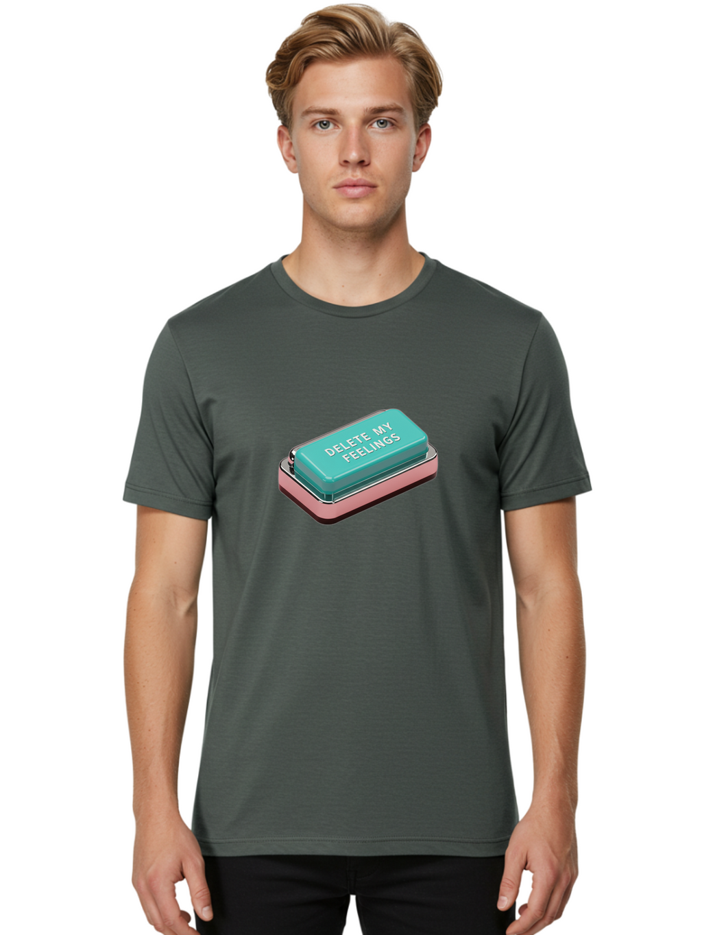 Delete-My-Feelings Men'S Graphic Tee, 100% Cotton, Comfortable Casual Summer Wear, Machine Washable, Vintage Camera, Old Camera, Antique Camera, Black Camera, Classic Photography, Photography Equipment, Nostalgic Device, Film Camera, Bak406