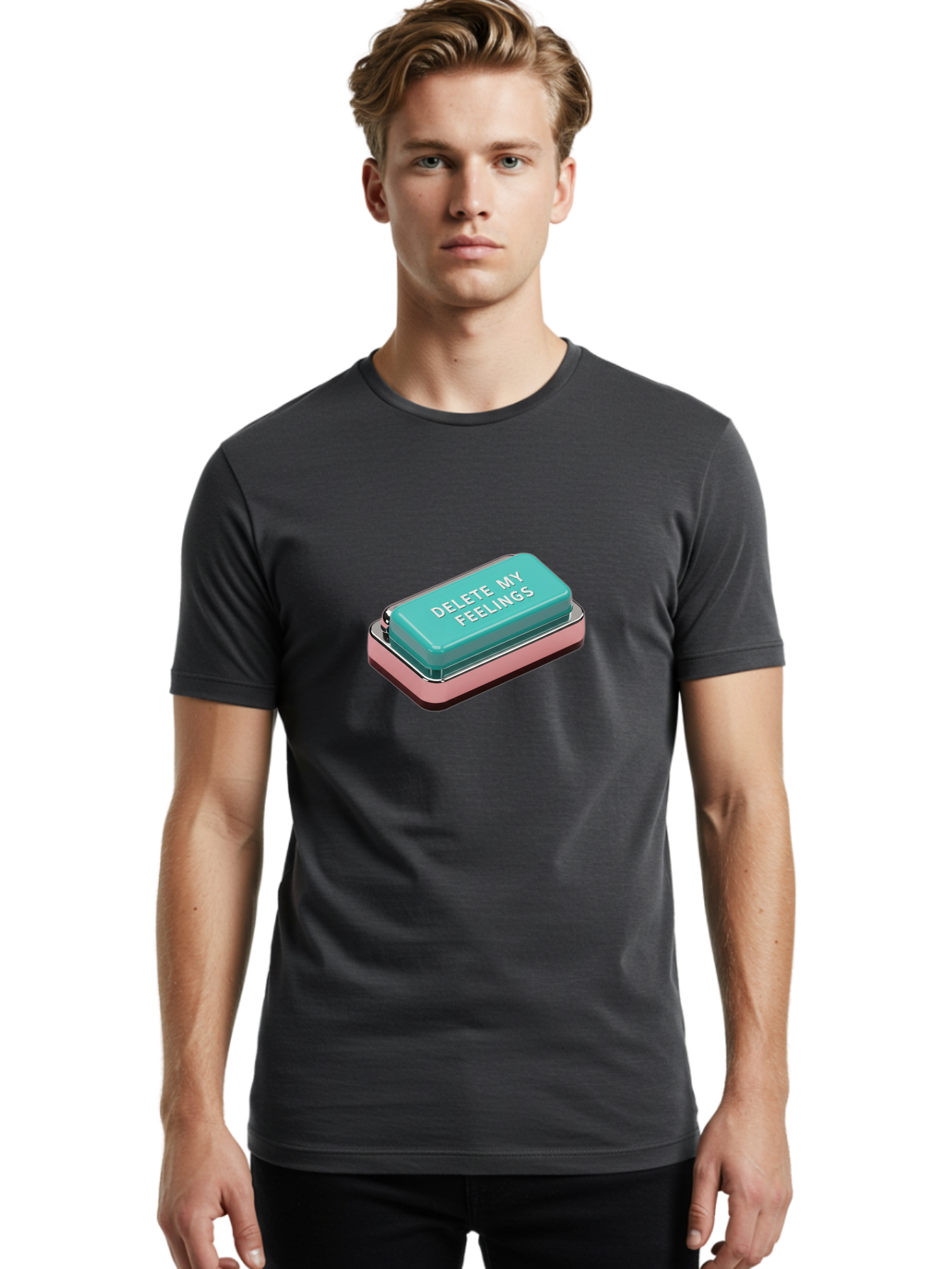 Delete-My-Feelings Men'S Graphic Tee, 100% Cotton, Comfortable Casual Summer Wear, Machine Washable, Vintage Camera, Old Camera, Antique Camera, Black Camera, Classic Photography, Photography Equipment, Nostalgic Device, Film Camera, Bak406