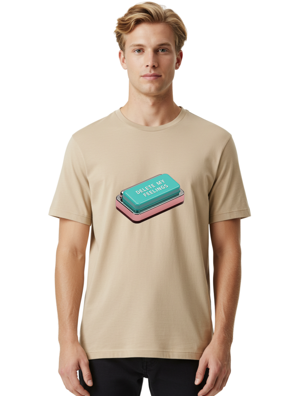 Delete-My-Feelings Men'S Graphic Tee, 100% Cotton, Comfortable Casual Summer Wear, Machine Washable, Vintage Camera, Old Camera, Antique Camera, Black Camera, Classic Photography, Photography Equipment, Nostalgic Device, Film Camera, Bak406