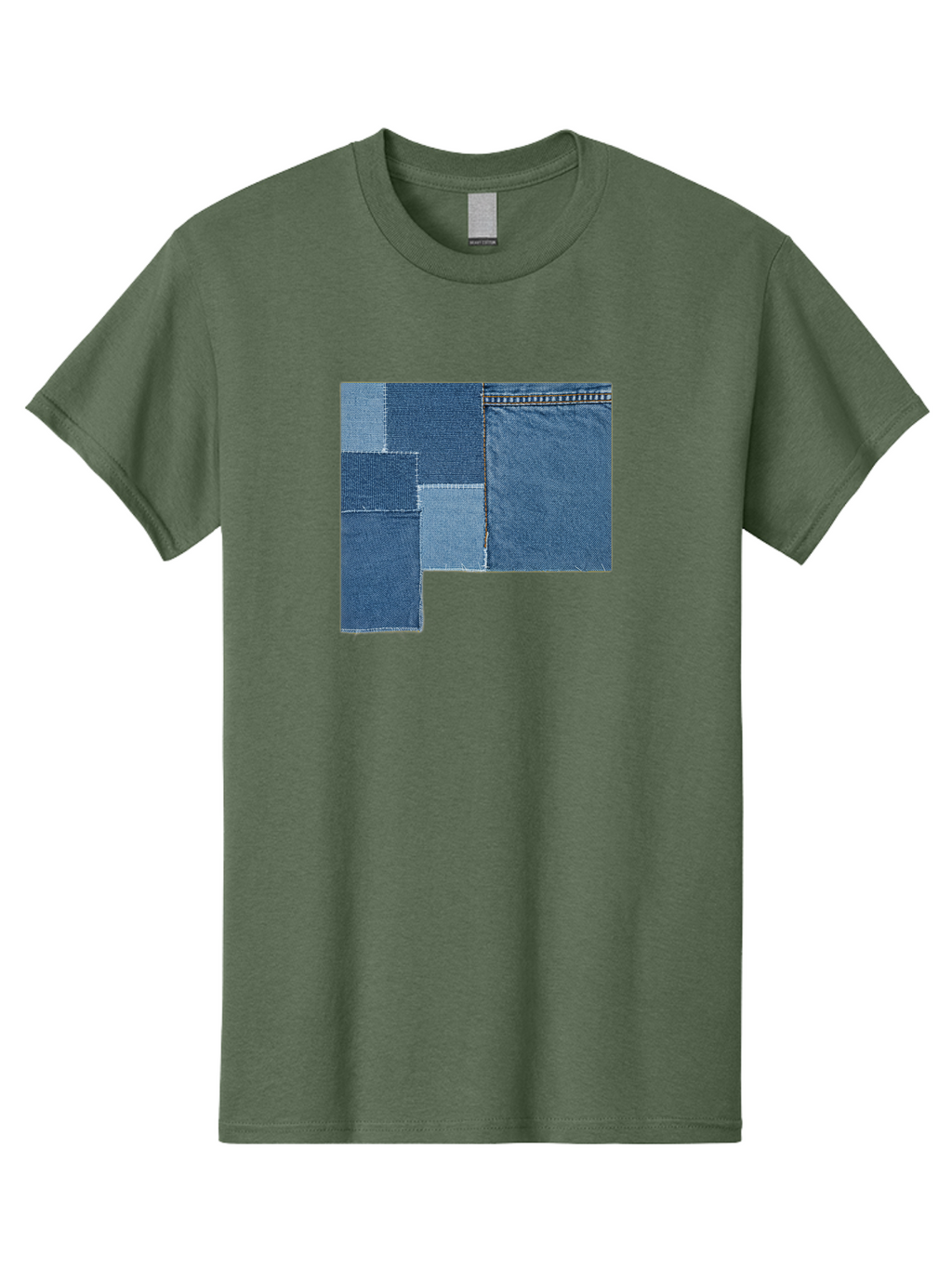 Denim-Patches Men'S Graphic Tee, 100% Cotton, Comfortable Casual Summer Wear, Machine Washable, Vintage Camera, Old Camera, Antique Camera, Black Camera, Classic Photography, Photography Equipment, Nostalgic Device, Film Camera, Camera Art Bak408