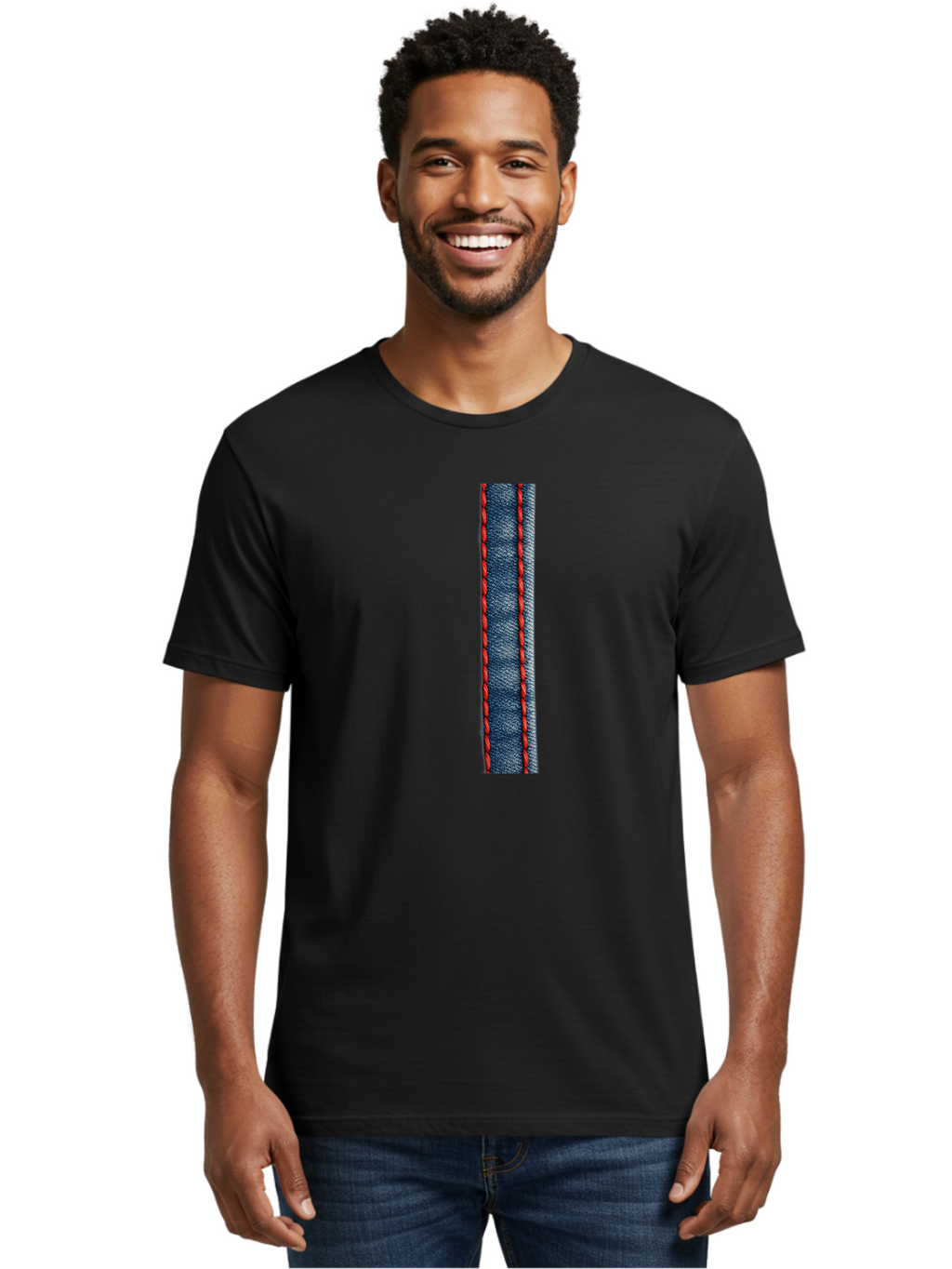 Denim-Strip Men'S Graphic Tee, 100% Cotton, Comfortable Casual Summer Wear, Machine Washable, Vintage Camera, Old Camera, Antique Camera, Black Camera, Classic Photography, Photography Equipment, Nostalgic Device, Film Camera, Camera Art Bak409