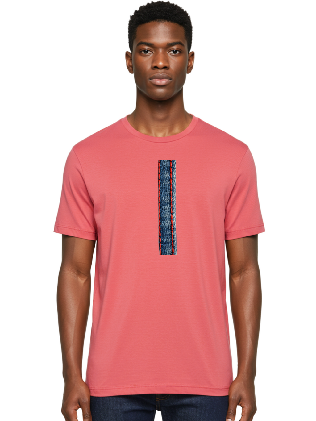Denim-Strip Men'S Graphic Tee, 100% Cotton, Comfortable Casual Summer Wear, Machine Washable, Vintage Camera, Old Camera, Antique Camera, Black Camera, Classic Photography, Photography Equipment, Nostalgic Device, Film Camera, Camera Art Bak409
