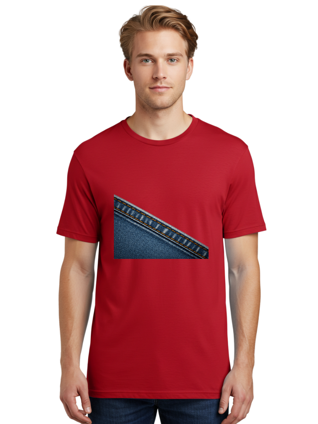 Denim Men'S Graphic Tee, 100% Cotton, Comfortable Casual Summer Wear, Machine Washable, Vintage Camera, Old Camera, Antique Camera, Black Camera, Classic Photography, Photography Equipment, Nostalgic Device, Film Camera, Camera Art Bak410