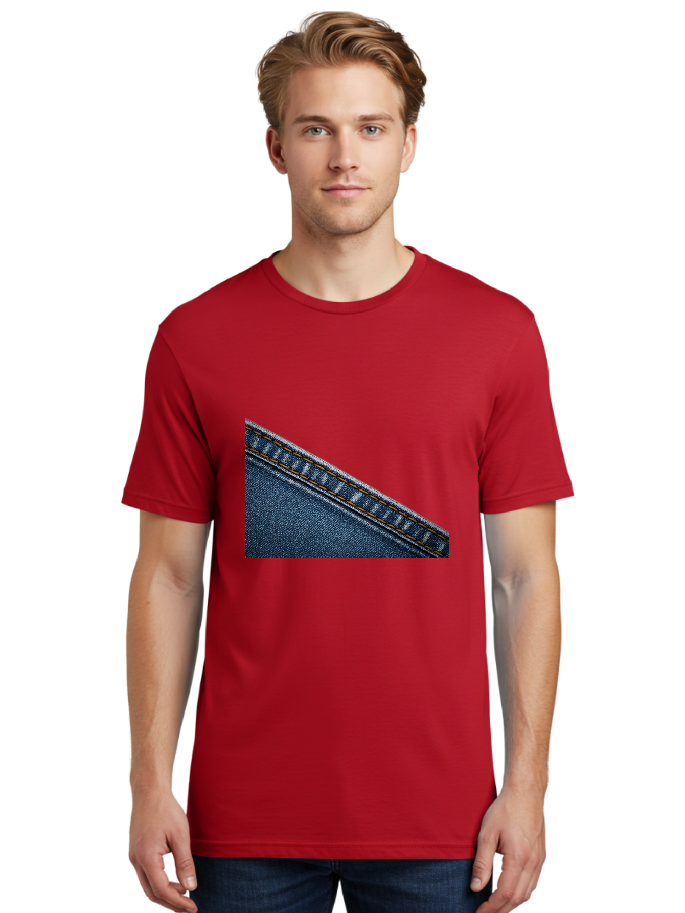 Denim Men'S Graphic Tee, 100% Cotton, Comfortable Casual Summer Wear, Machine Washable, Vintage Camera, Old Camera, Antique Camera, Black Camera, Classic Photography, Photography Equipment, Nostalgic Device, Film Camera, Camera Art Bak410