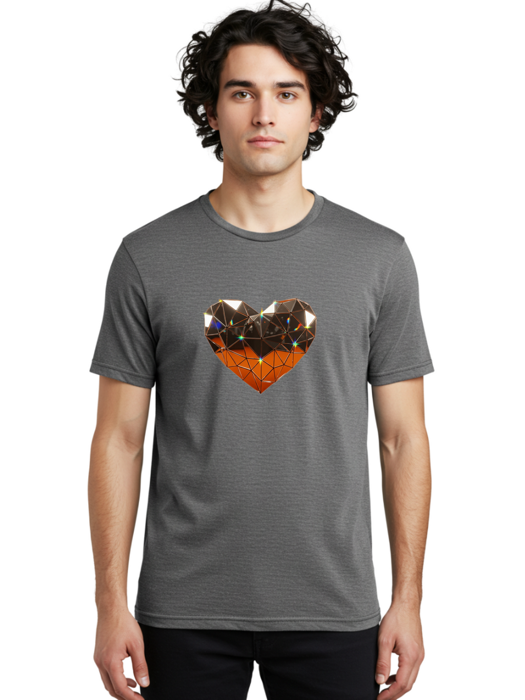 Diamond-Heart-1 Men'S Graphic Tee, 100% Cotton, Comfortable Casual Summer Wear, Machine Washable, Vintage Camera, Old Camera, Antique Camera, Black Camera, Classic Photography, Photography Equipment, Nostalgic Device, Film Camera, Camera Art Bak412