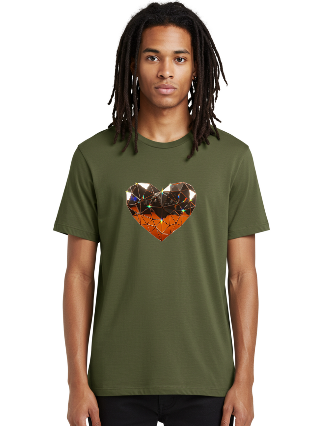 Diamond-Heart-1 Men'S Graphic Tee, 100% Cotton, Comfortable Casual Summer Wear, Machine Washable, Vintage Camera, Old Camera, Antique Camera, Black Camera, Classic Photography, Photography Equipment, Nostalgic Device, Film Camera, Camera Art Bak412