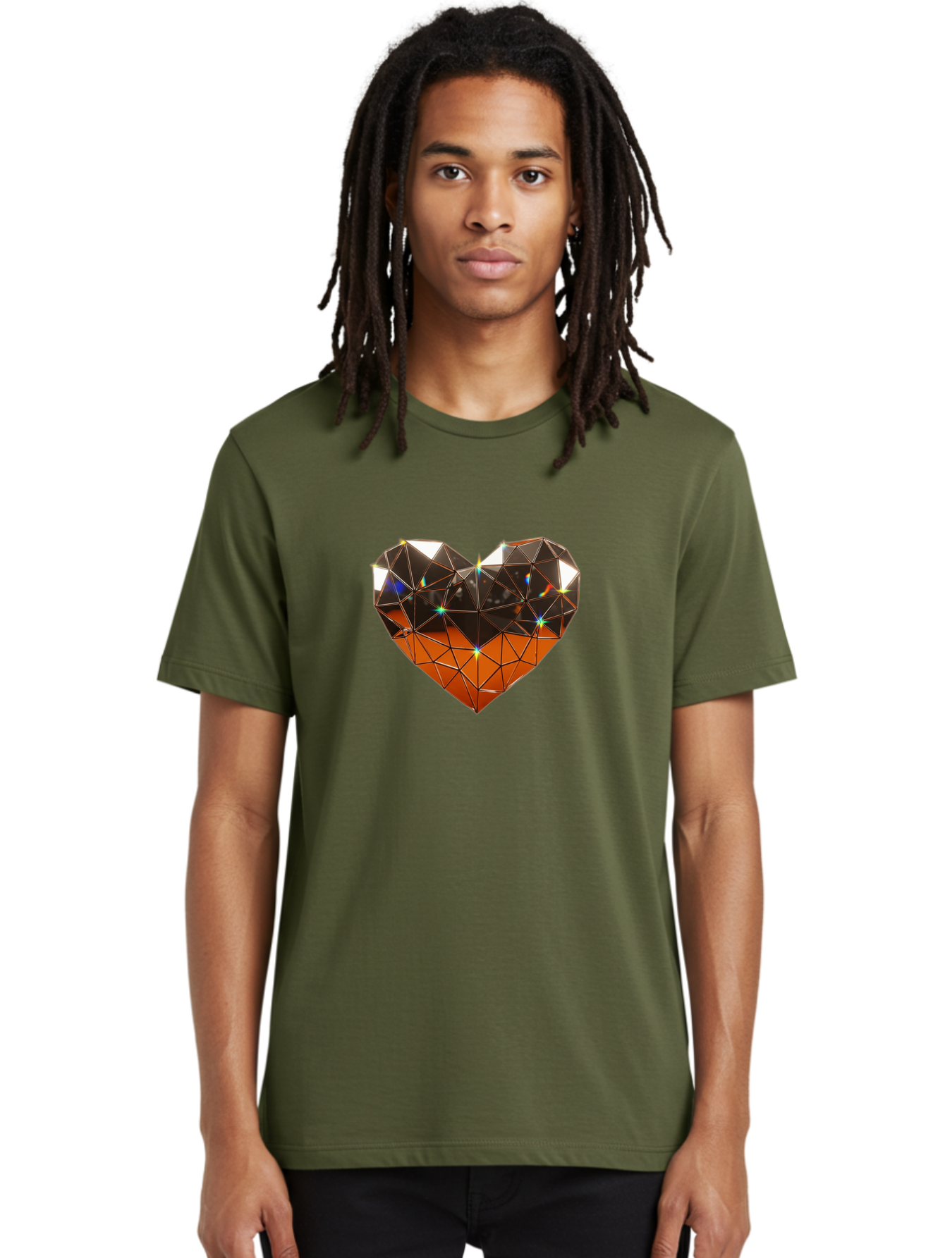 Diamond-Heart-1 Men'S Graphic Tee, 100% Cotton, Comfortable Casual Summer Wear, Machine Washable, Vintage Camera, Old Camera, Antique Camera, Black Camera, Classic Photography, Photography Equipment, Nostalgic Device, Film Camera, Camera Art Bak412