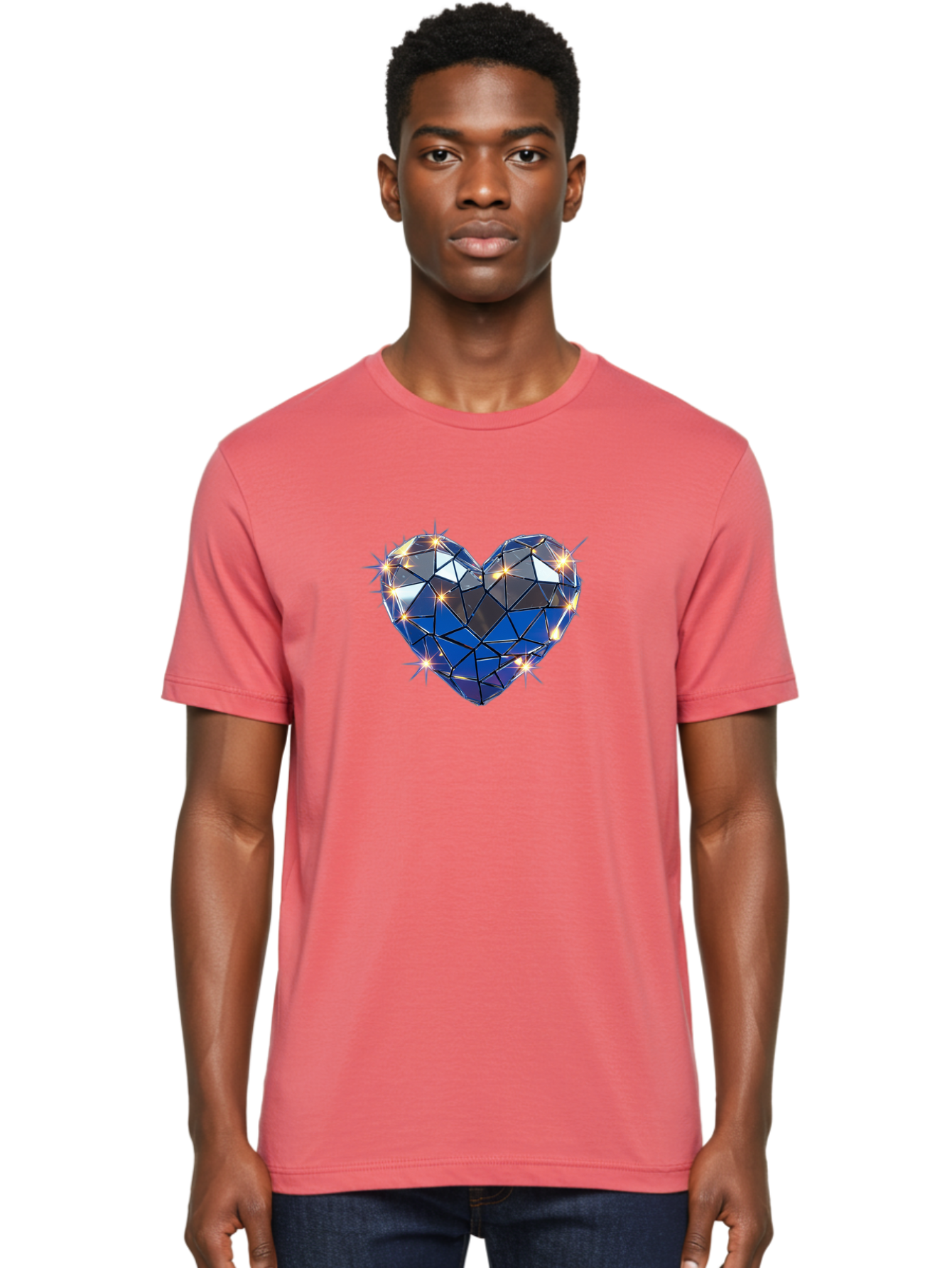 Diamond-Heart-3 Men'S Graphic Tee, 100% Cotton, Comfortable Casual Summer Wear, Machine Washable, Vintage Camera, Old Camera, Antique Camera, Black Camera, Classic Photography, Photography Equipment, Nostalgic Device, Film Camera, Camera Art Bak414