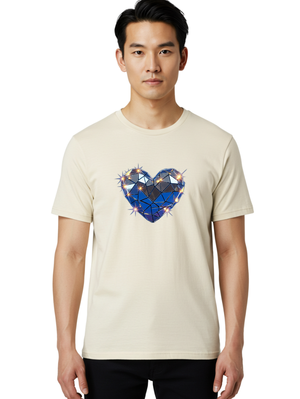 Diamond-Heart-3 Men'S Graphic Tee, 100% Cotton, Comfortable Casual Summer Wear, Machine Washable, Vintage Camera, Old Camera, Antique Camera, Black Camera, Classic Photography, Photography Equipment, Nostalgic Device, Film Camera, Camera Art Bak414