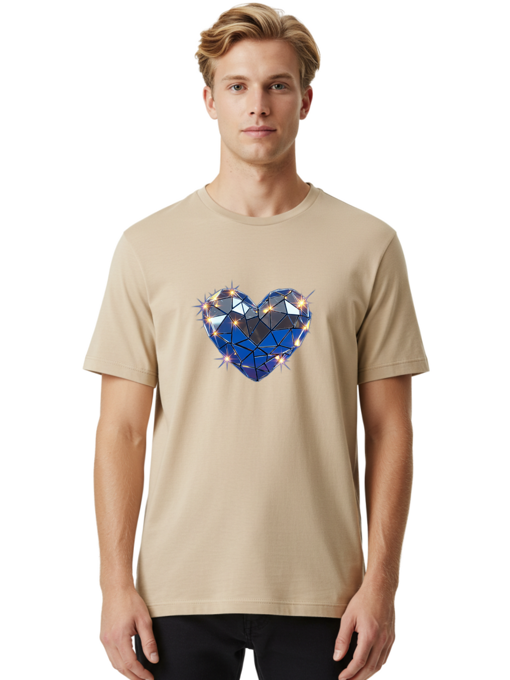 Diamond-Heart-3 Men'S Graphic Tee, 100% Cotton, Comfortable Casual Summer Wear, Machine Washable, Vintage Camera, Old Camera, Antique Camera, Black Camera, Classic Photography, Photography Equipment, Nostalgic Device, Film Camera, Camera Art Bak414