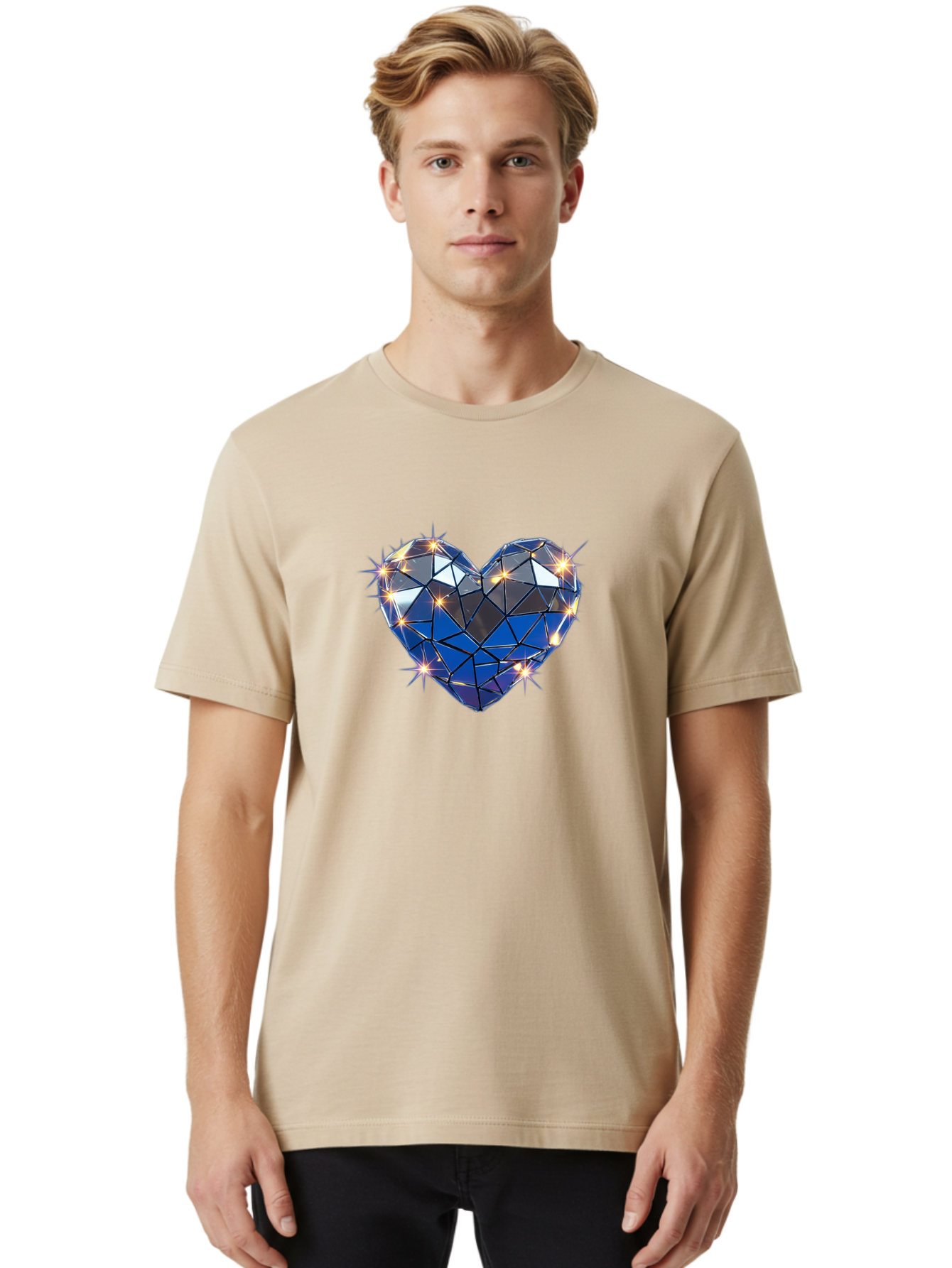 Diamond-Heart-3 Men'S Graphic Tee, 100% Cotton, Comfortable Casual Summer Wear, Machine Washable, Vintage Camera, Old Camera, Antique Camera, Black Camera, Classic Photography, Photography Equipment, Nostalgic Device, Film Camera, Camera Art Bak414